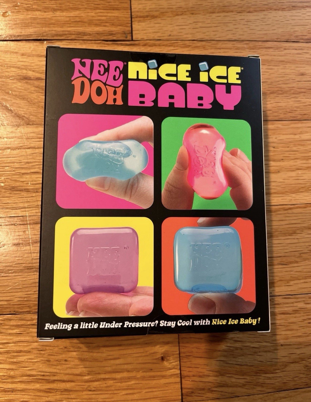 NeeDoh Nice Ice Baby 4 pack, Set of Four Nee Doh Mini Nice Cube Pink Blue Purple