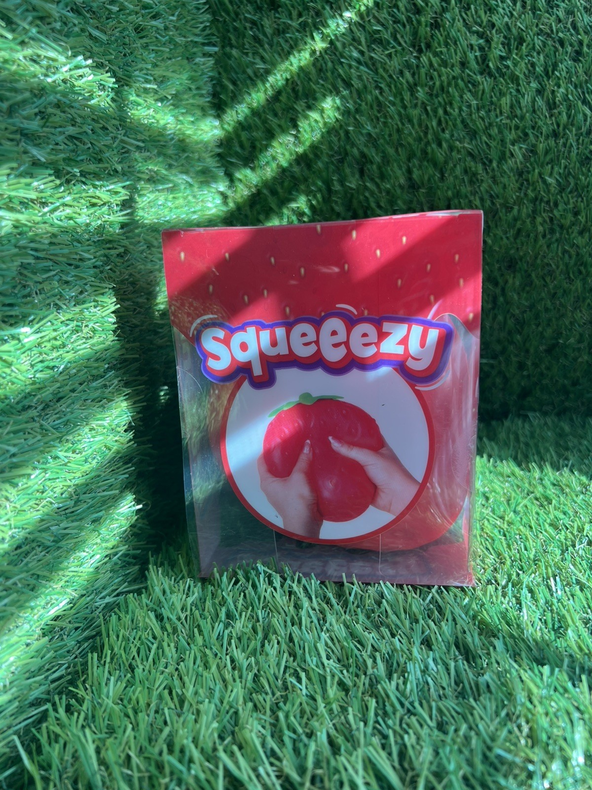 Sunny Days Authentic Strawberry Squishy Jumbo Squeezy Stress Relief Fidget Toy