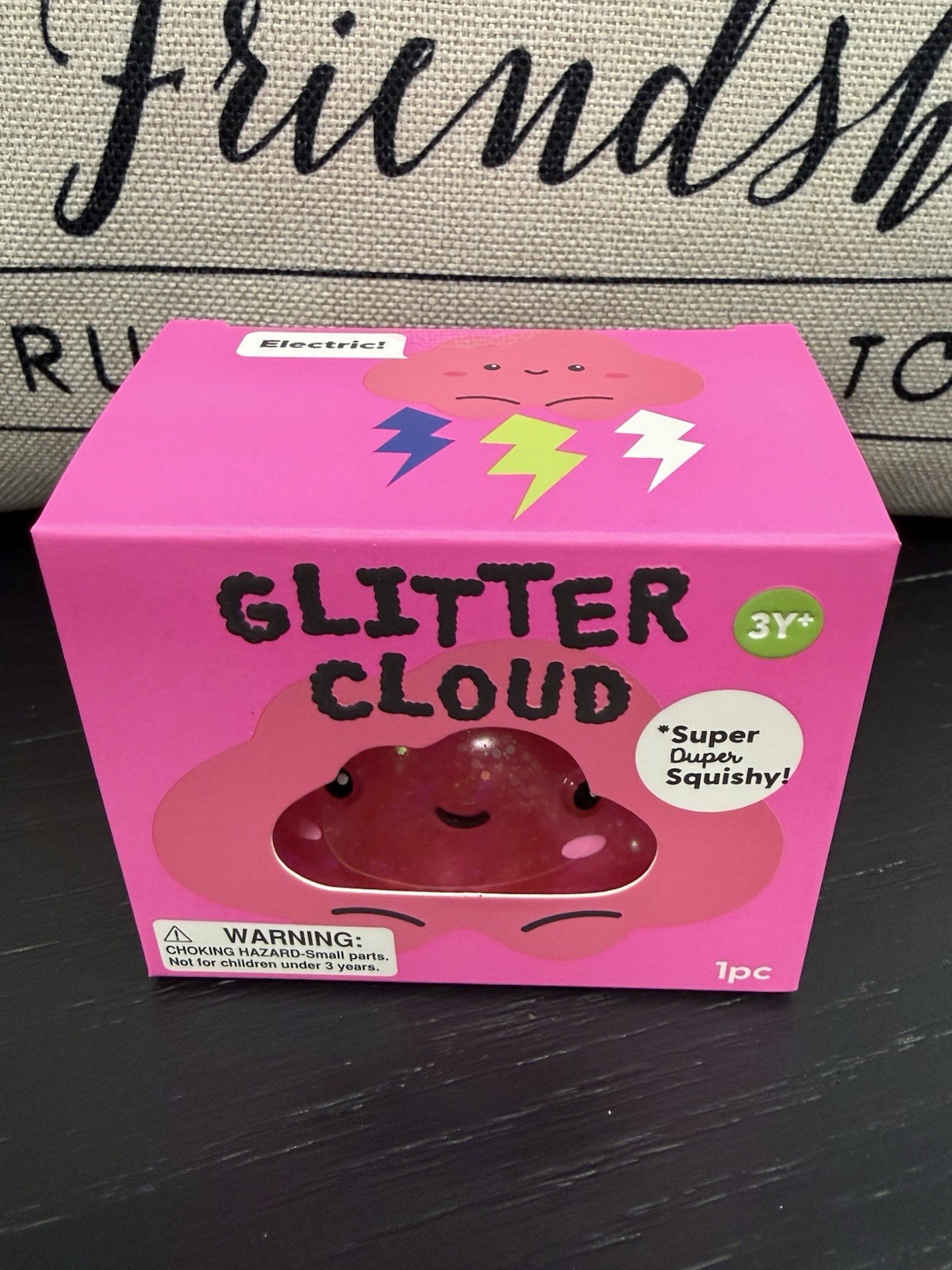 NEW J’Adore Glitter Cloud Super Duper Squishy Tactile Squeeze Toy PINK