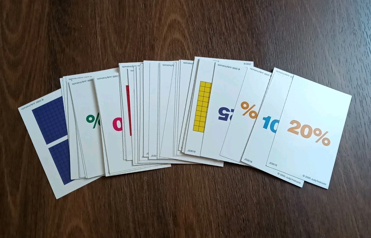 Hands-On Learning Math Card Game “Ratios, Percents and Decimals” Judy/Instructo