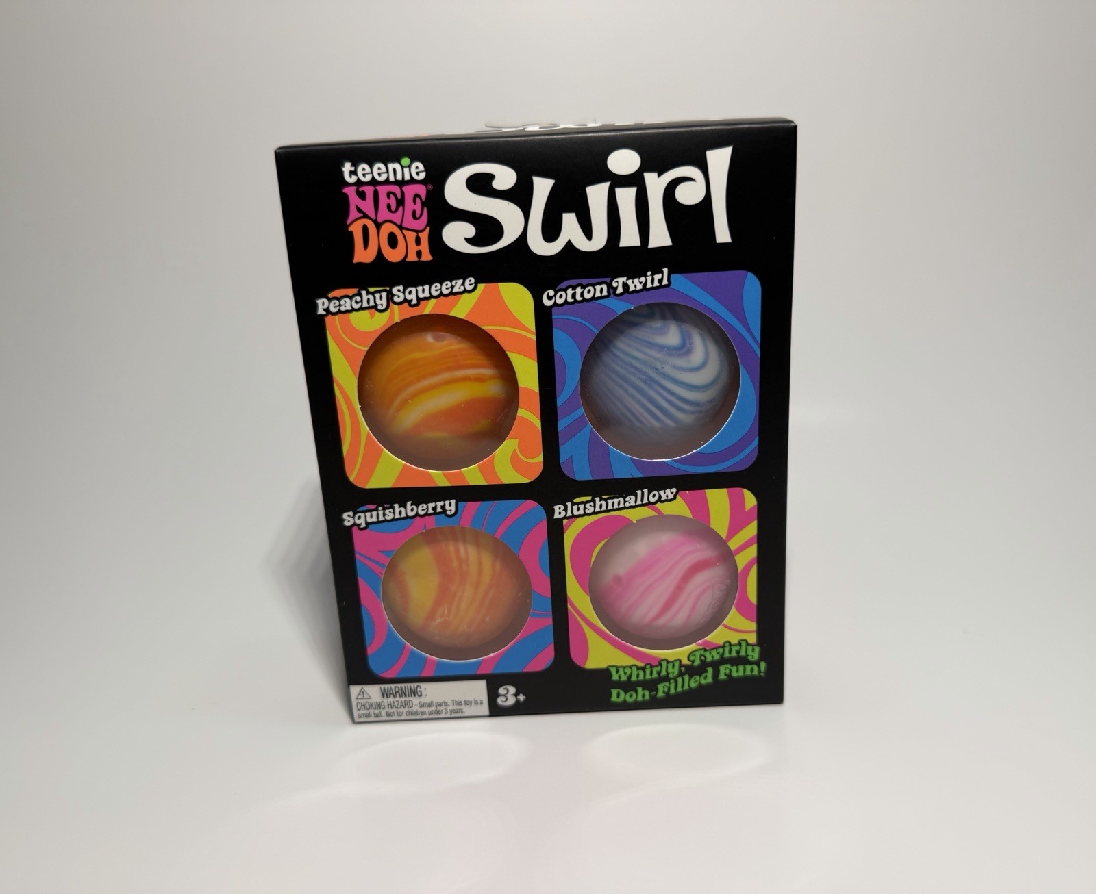 *Factory Error* – Two Peachy Squeeze – teenie NeeDoh Swirl ball, Nee Doh