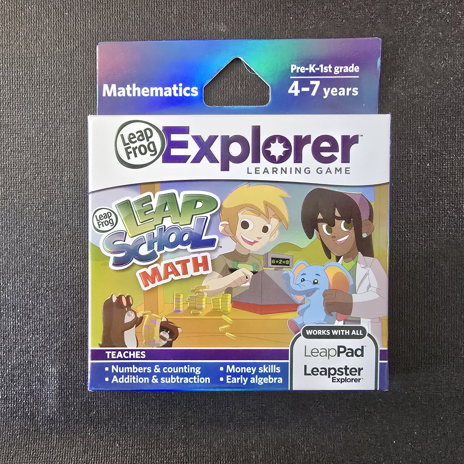 LeapFrog LeapSchool Math Explorer Learning Game Pre-K 1st Grade Ages 4-7 Years