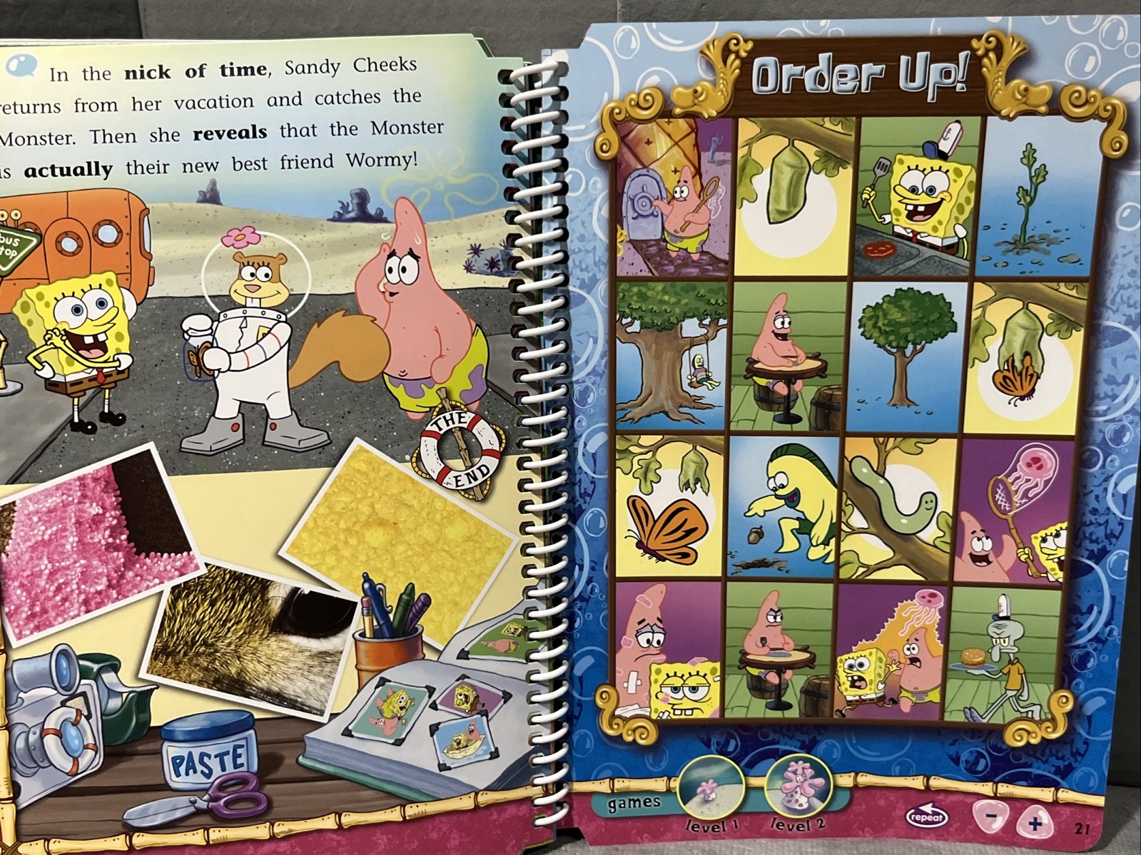 Leap Frog LeapPad Learning System SpongeBob Squarepants Salty Sea Stories Book