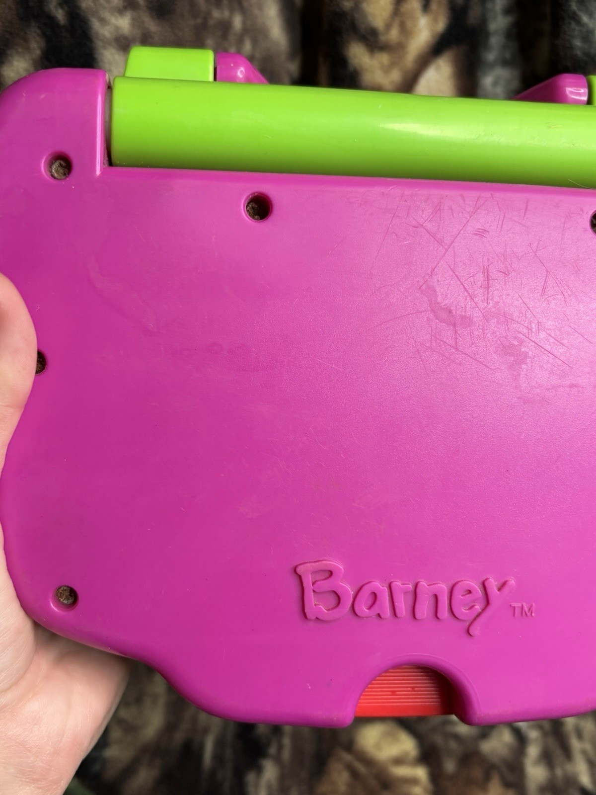 LOOK! BARNEY Laptop Interactive Learning (1) Cartridge 2002 Vintage Toy Portable