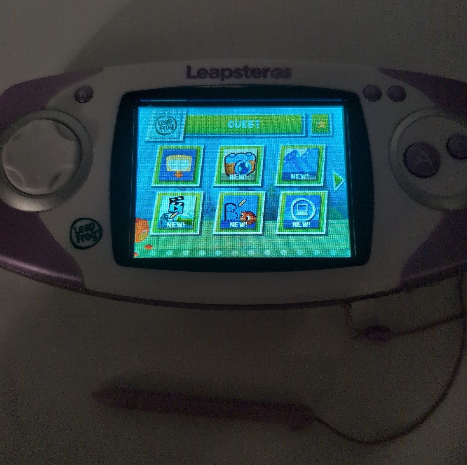 Leapfrog Leapster GS Purple Game Console & Camera Tested & Working