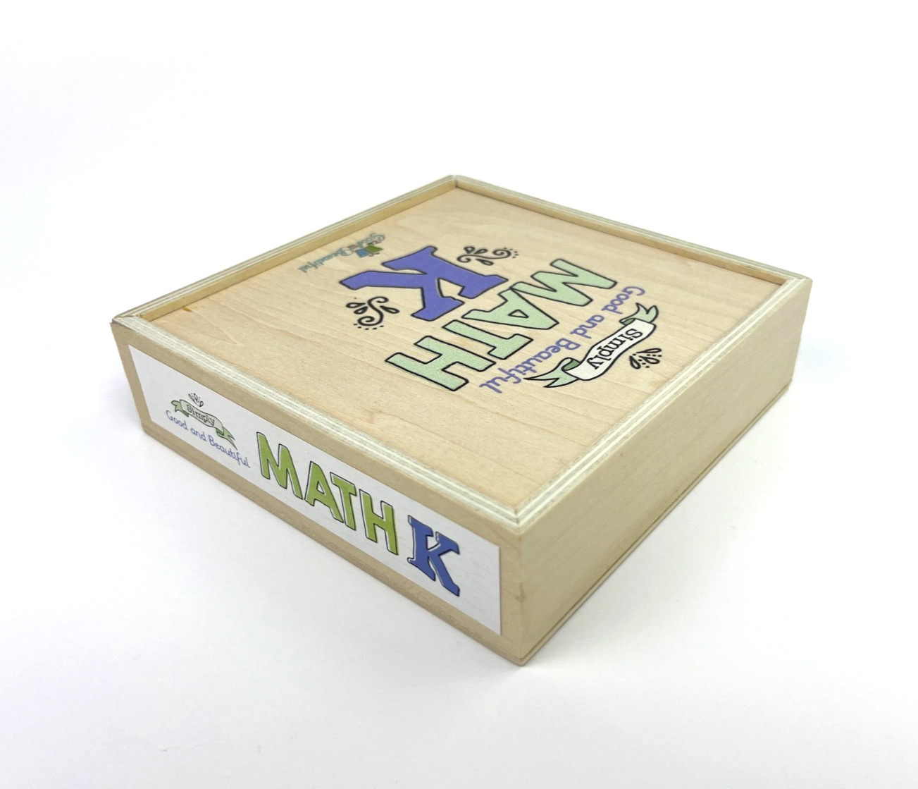 The Good and the Beautiful Simply Good and Beautiful Math K Wooden Box EUC