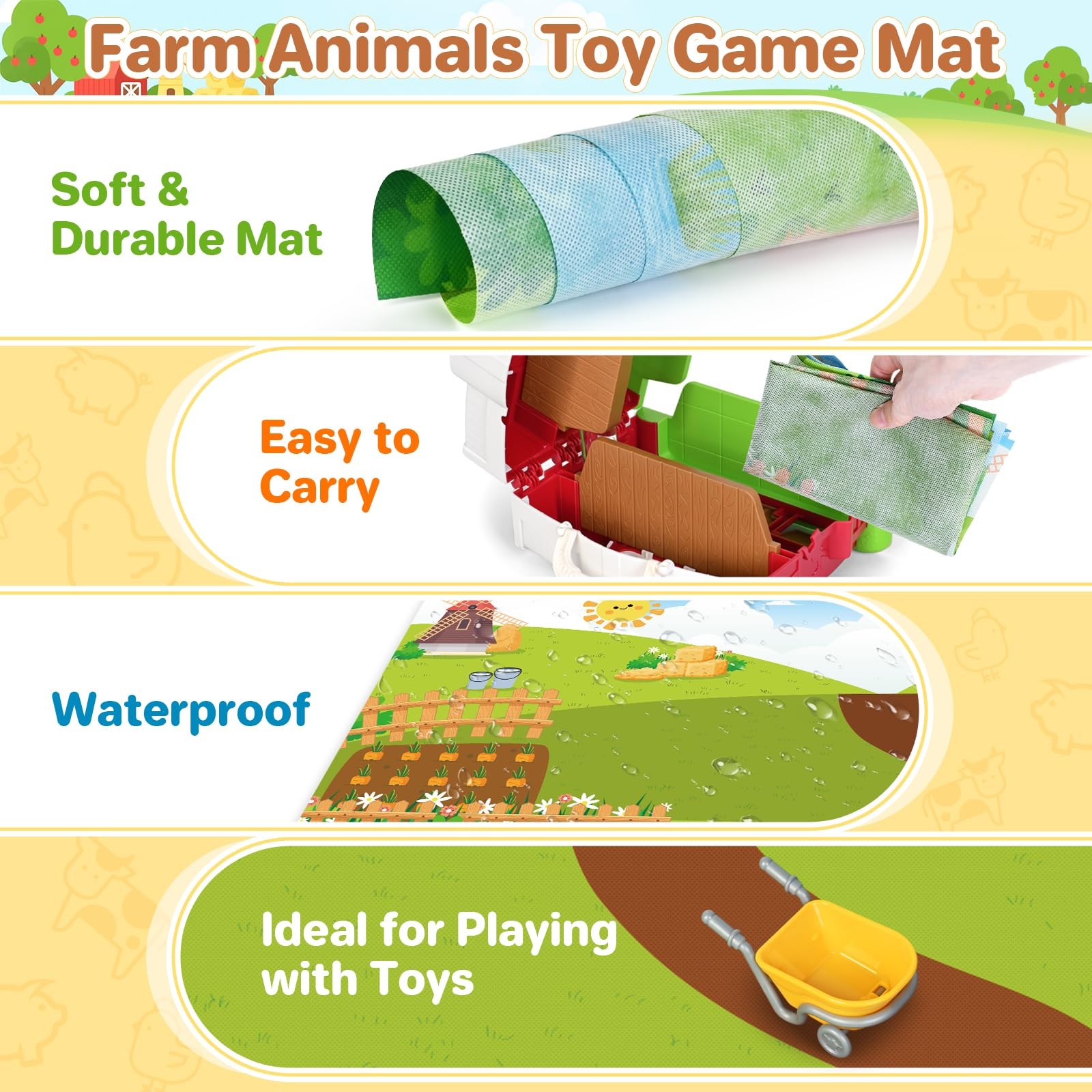 Toys for 1 2 3 Years Old Boys and Girls, Farm Animals Big Barn Toy, Farm Anim…
