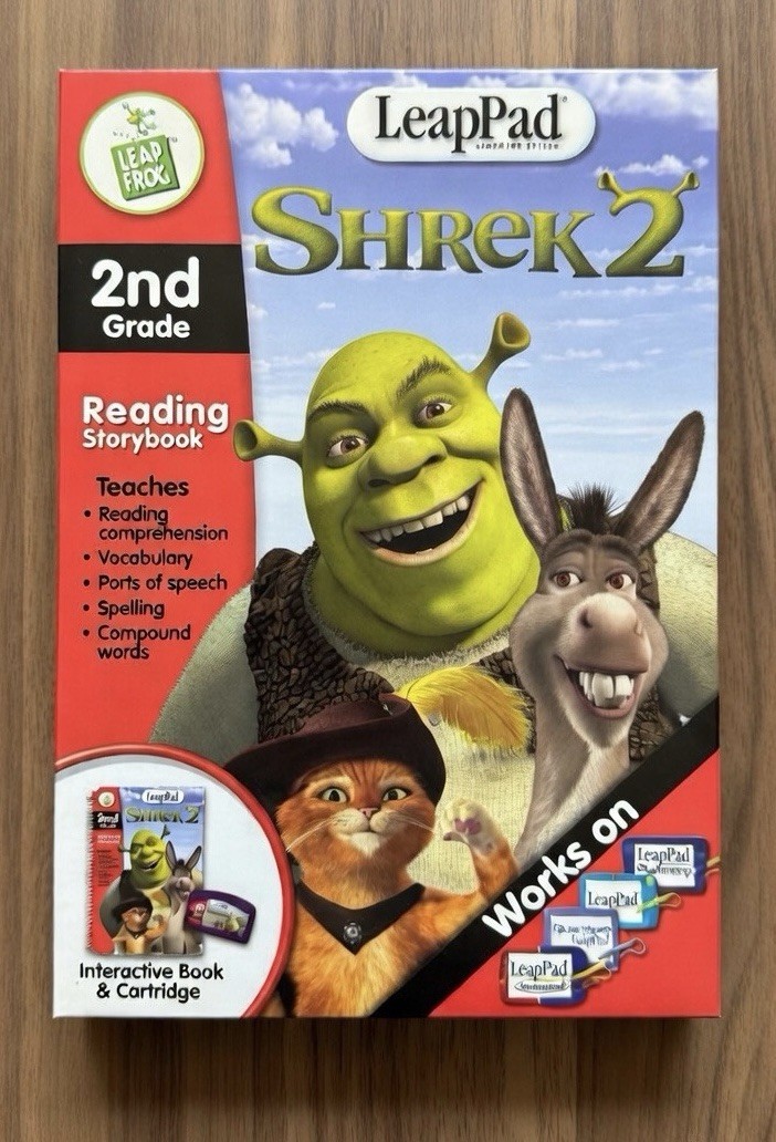 LeapFrog LeadPad Shrek 2 Interactive Cartridge Book 2nd Grade Reading Sealed New