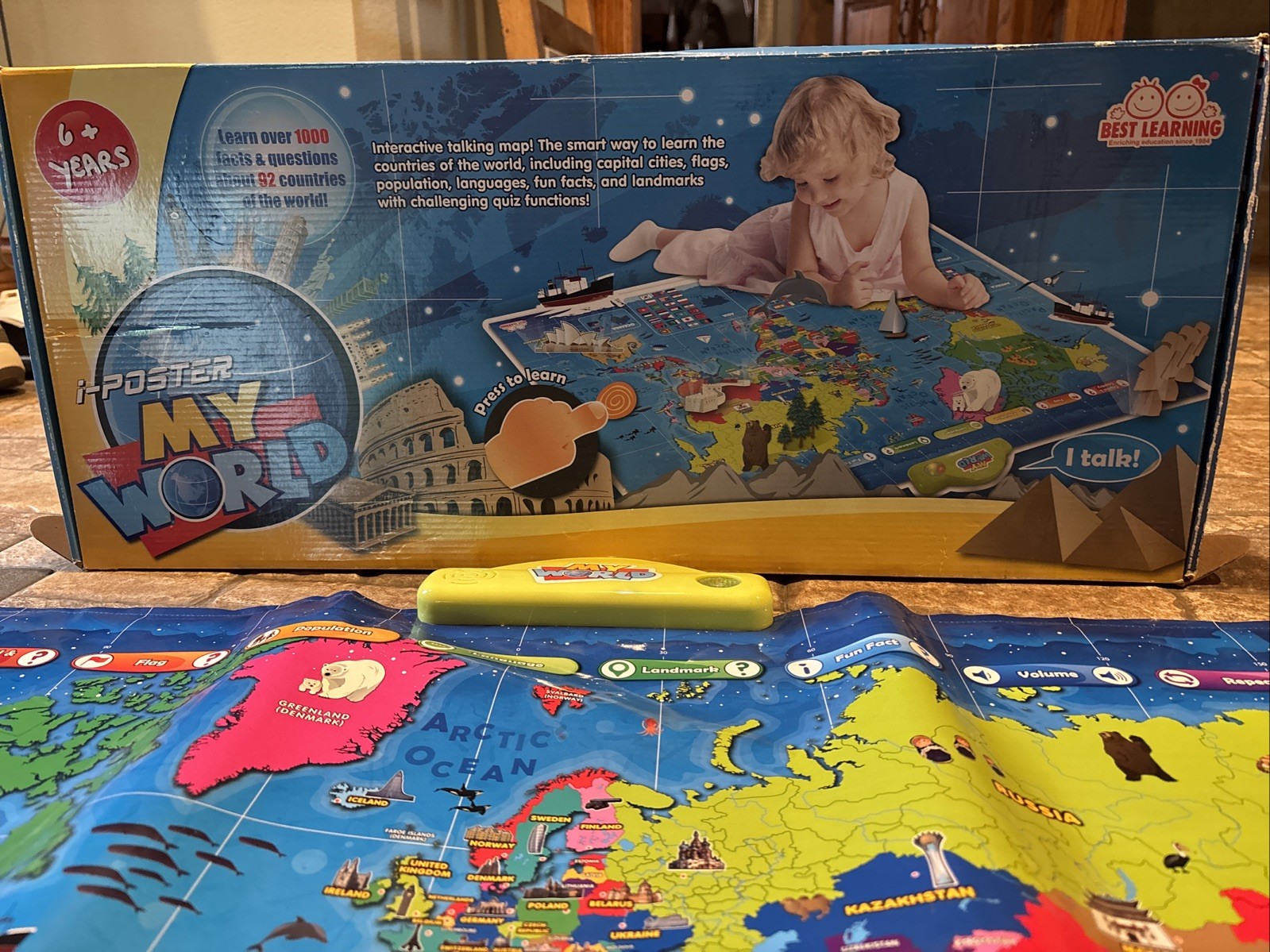 i-Poster My World Interactive Map – Educational Talking Map for Kids of Ages 6+