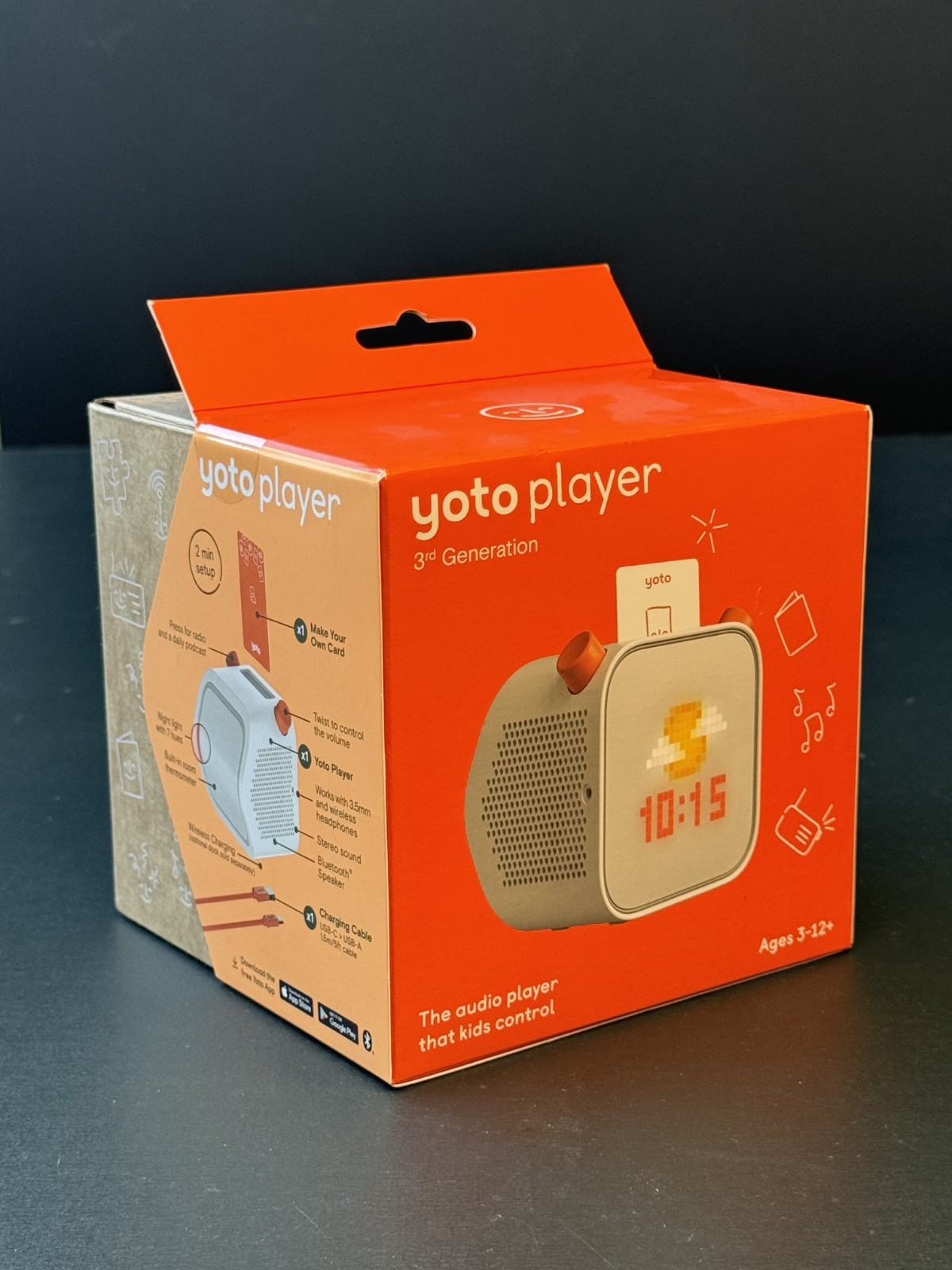 New Yoto Player 3rd Gen + Blue Bird Adventure Jacket Kids Screen-Free Audio Play