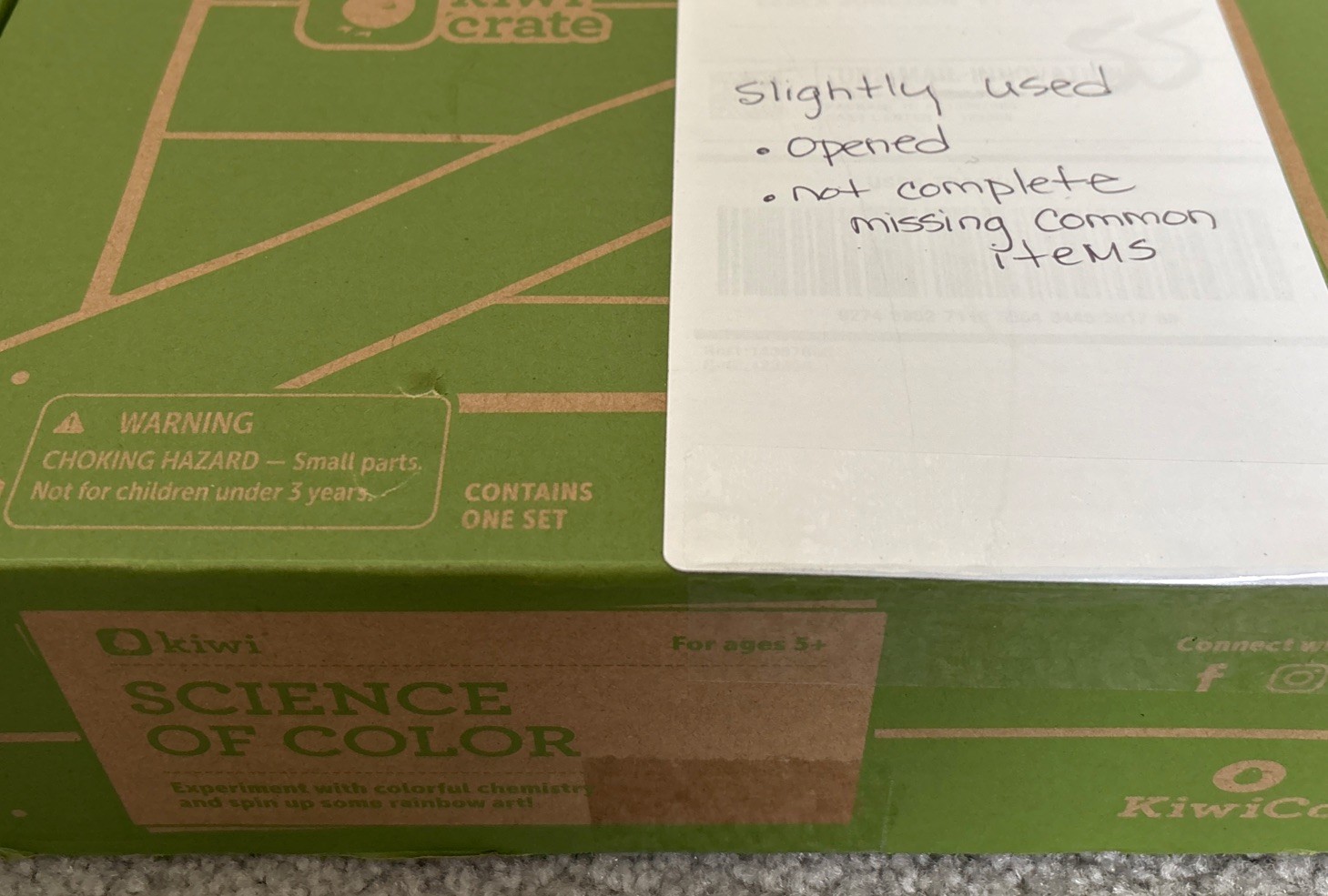 Lot Of 4 Kiwi Co.Crates STEM – 3 Boxes Unopened , 1 Box Slightly Used, Ages 5+