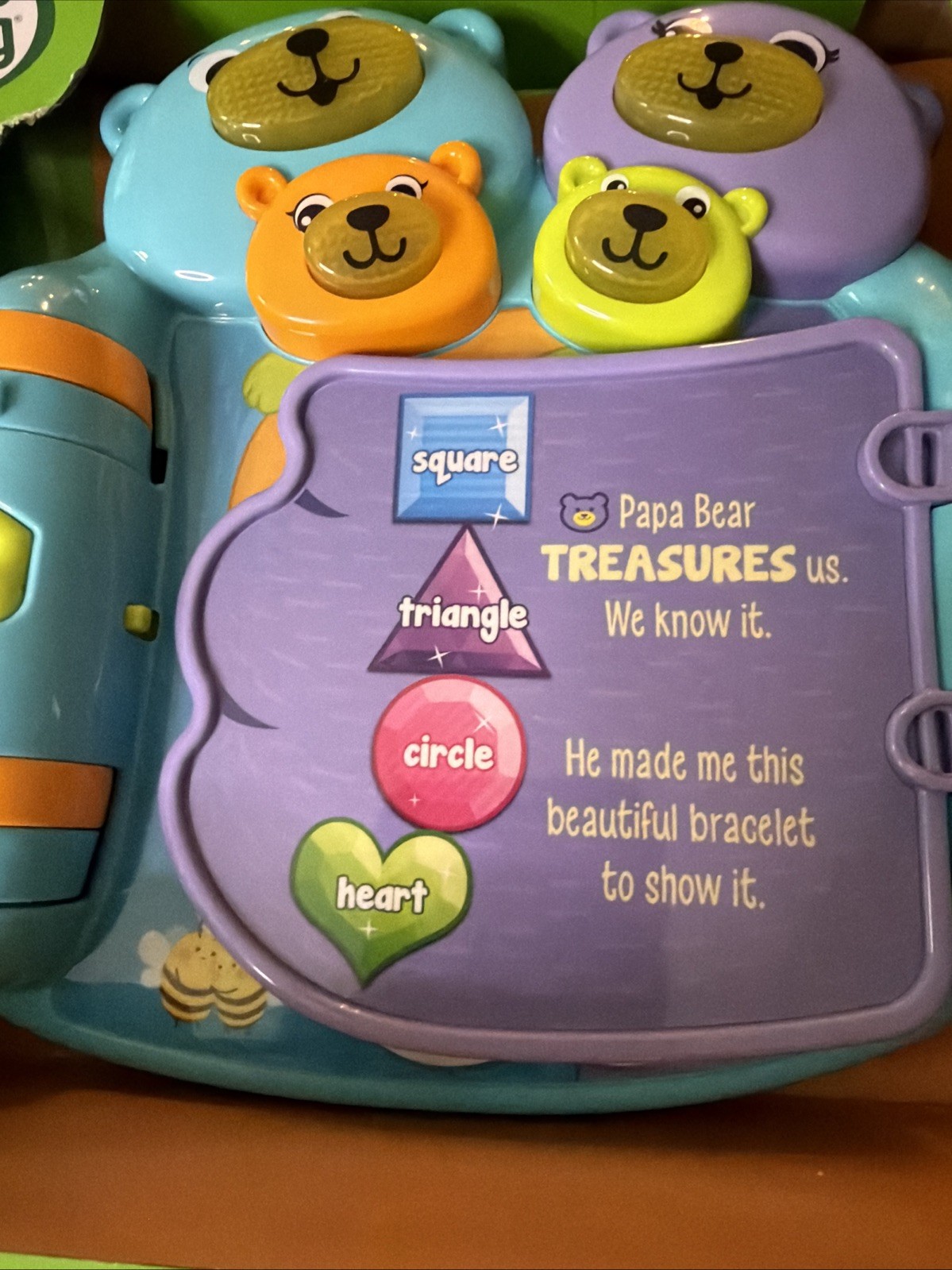 Leap Frog Hug & Learn Bears BOOK Electronic Activity Book NIB New 6 Months +