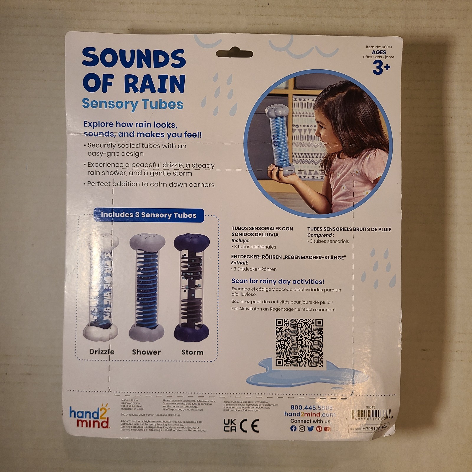 Learning Resources Hand 2 Mind Sounds Of Rain Sensory Tubes Calming Stim Toy Set