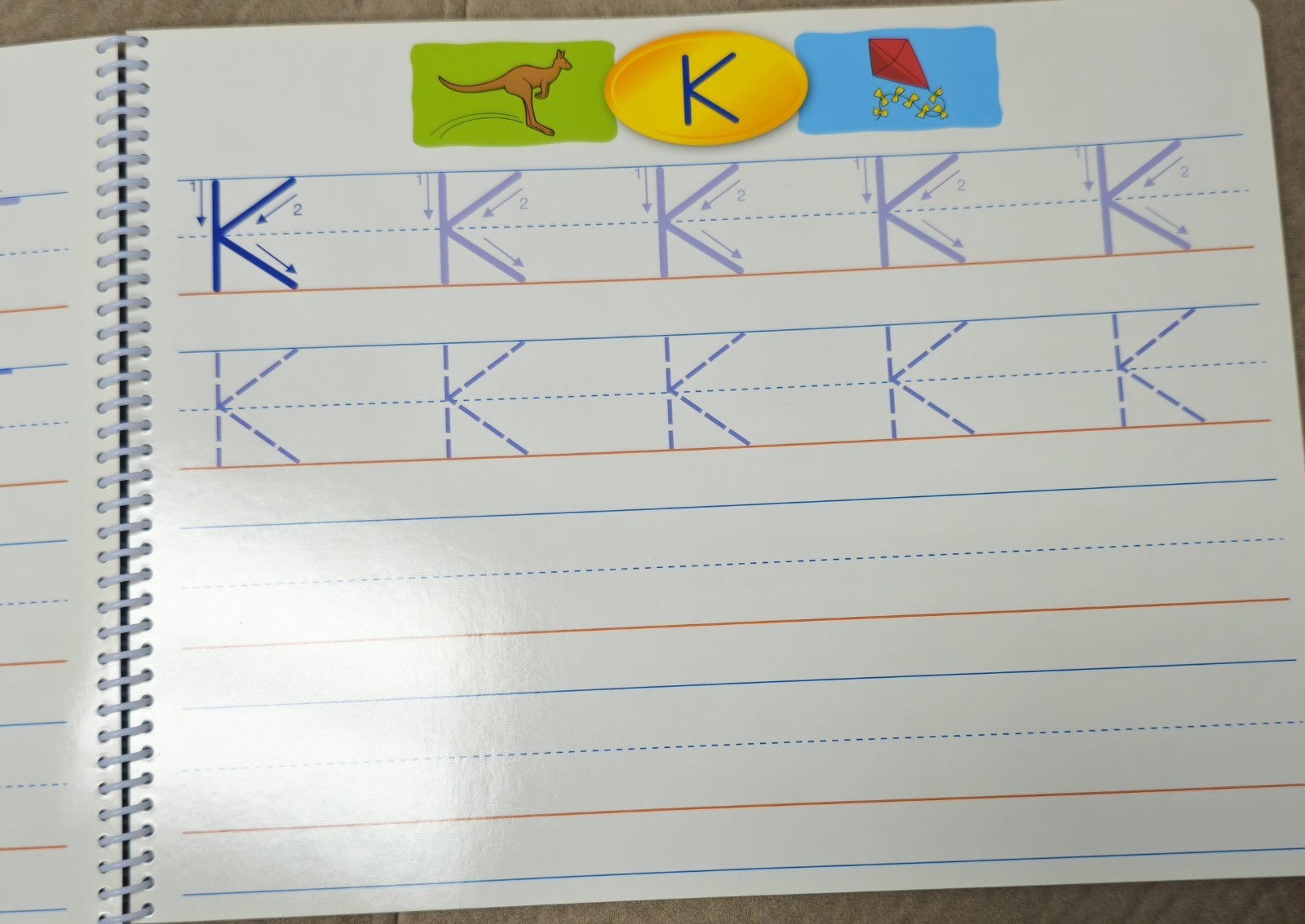 Lakeshore Write & Wipe Uppercase Printing Letters Practice Book AA555, Age 4+