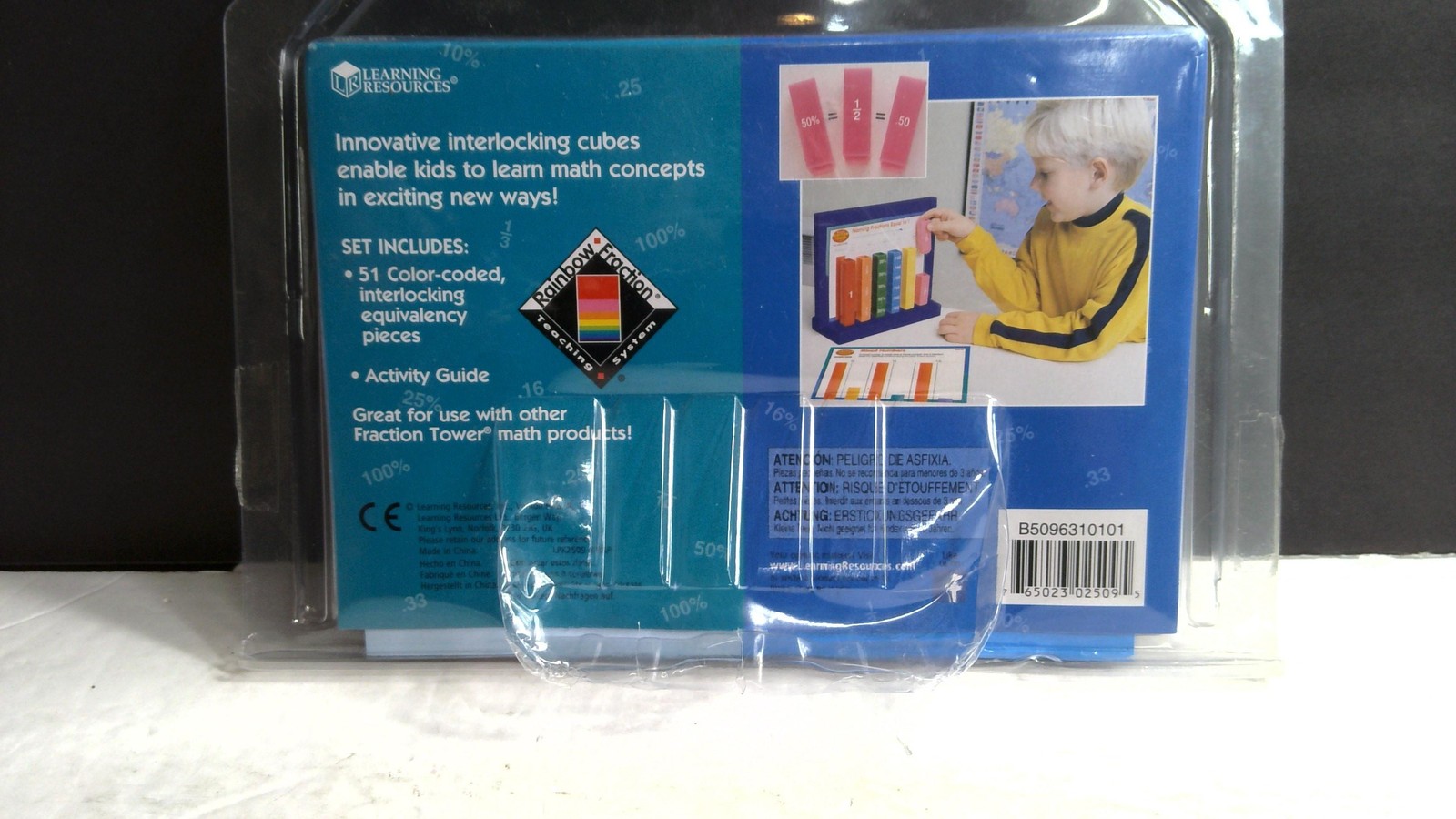 Learning Resources Equivalency Cubes Fractions Percents Decimals Multicolor 6+