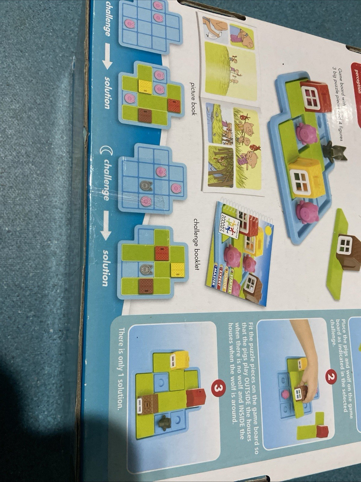 Smart Games *Three Little Piggies* Board Game Plus Picture Book! 48 Challenge