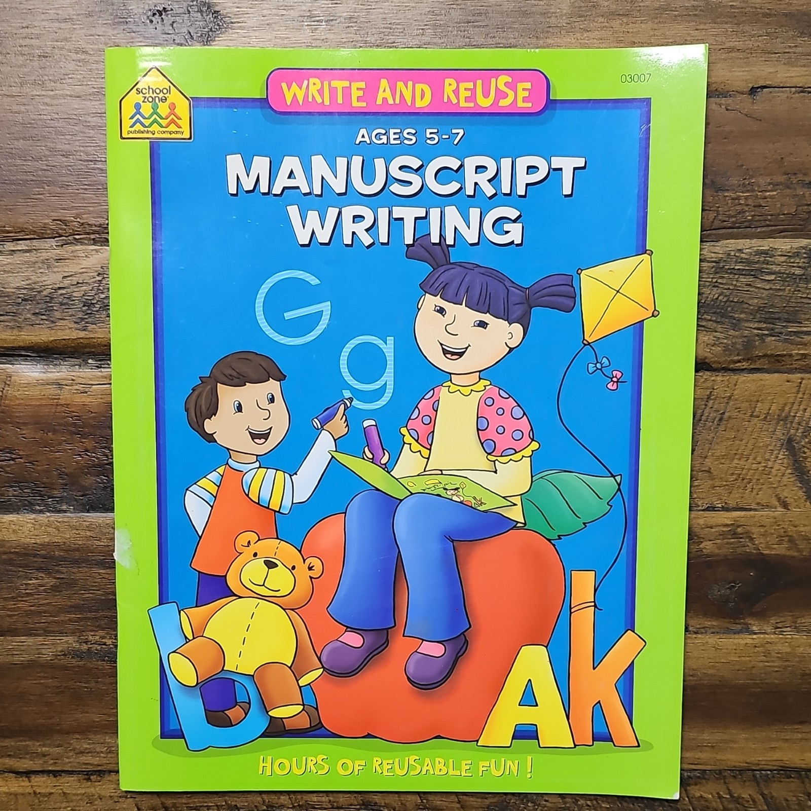 School Zone Alphabet/Letters Write and Reuse Book Ages 5-7 by School Zone