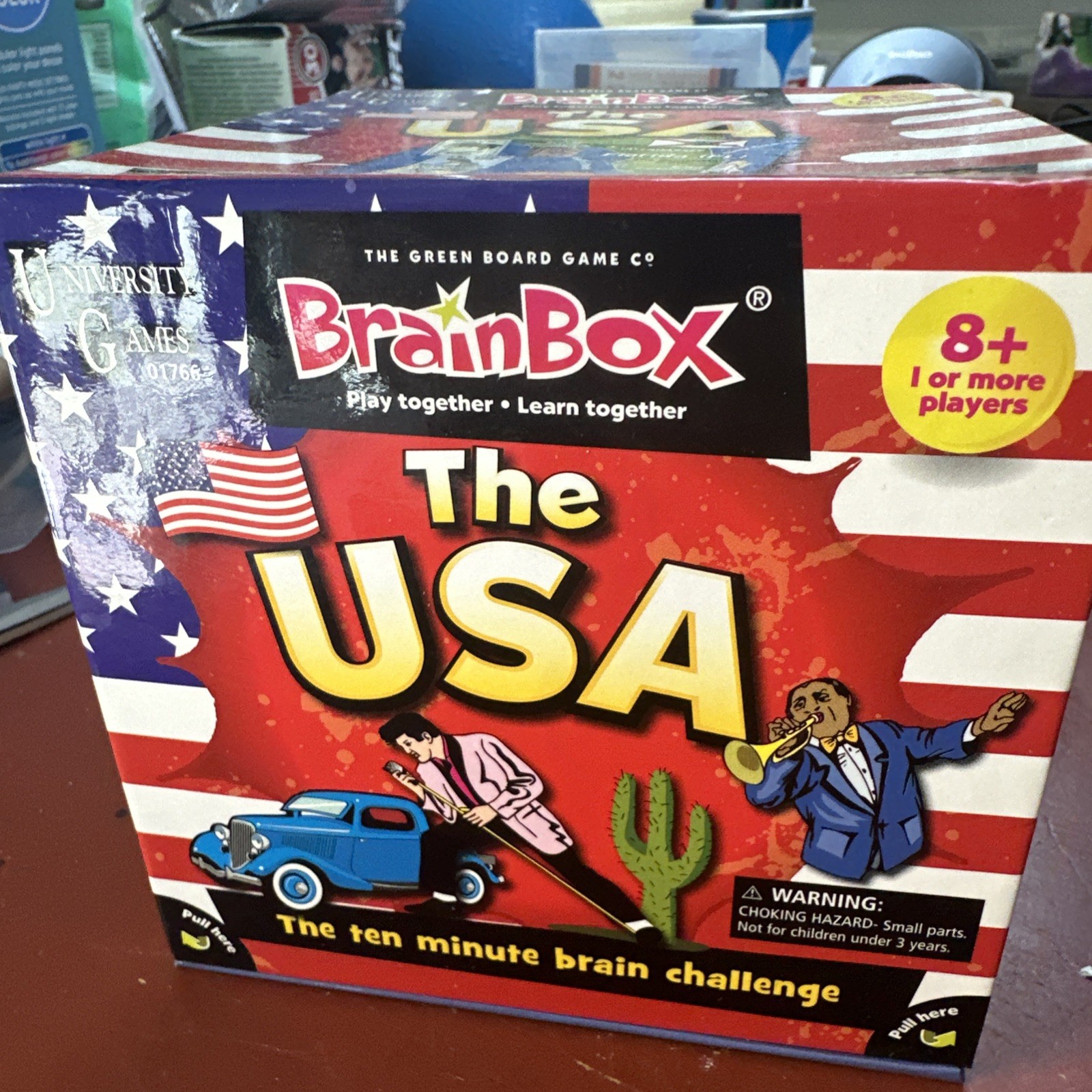 BRAIN BOX The USA Play/Learn Challenge 2012 NEW Sealed University Games Age 8+