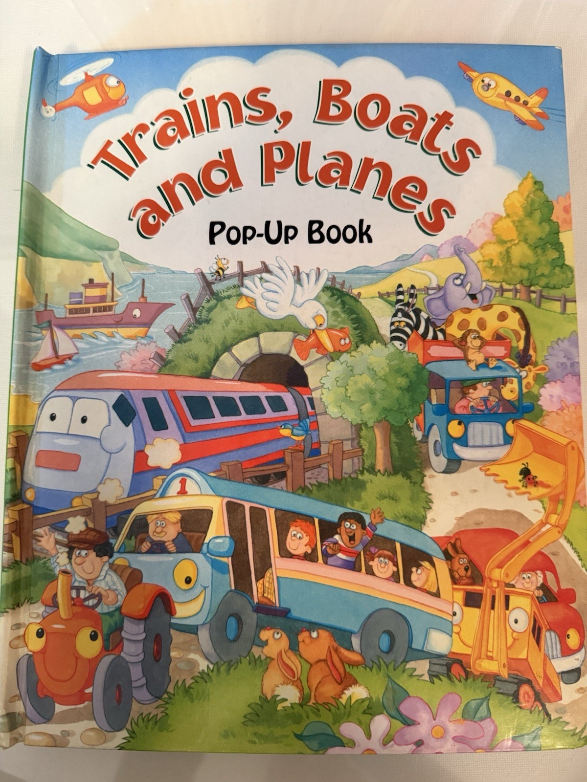Trains Boats and Planes Interactive Pop-Up Children’s Book Educational Transport