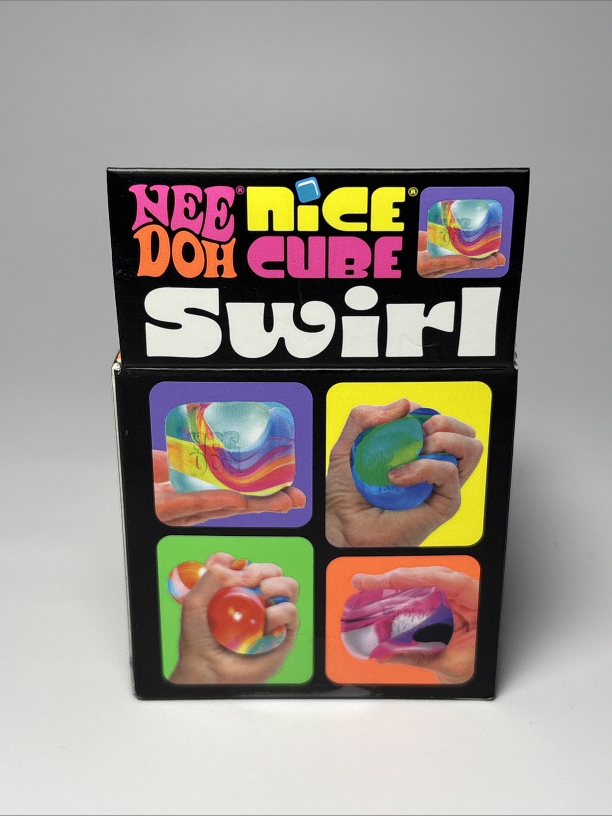 Schylling Nee Doh Nice Cube Swirl Super Solid Squish Purple 25340YP