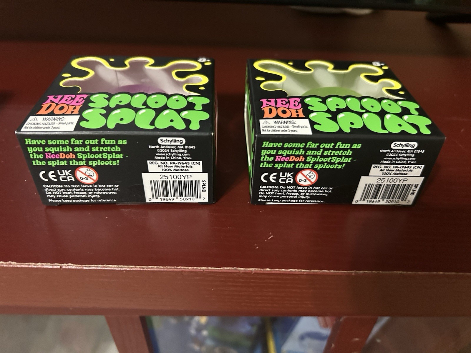 NeeDoh Sploot Splat FOUR- ALL colors green, blue, purple, pink
