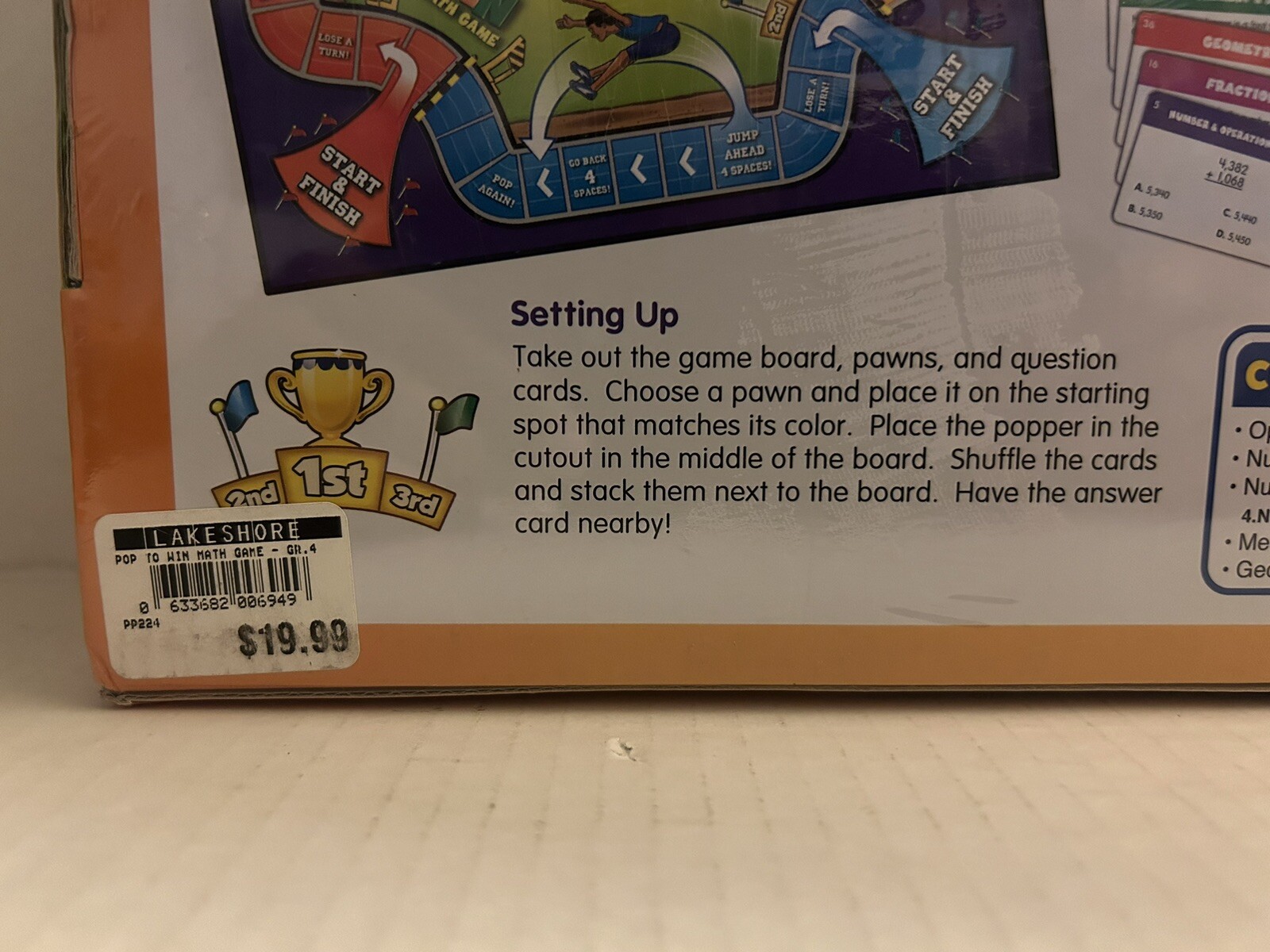 Pop To Win Math Game Grade 4 (Ages 9+) by Lakeshore – Common Core 2-4 Players