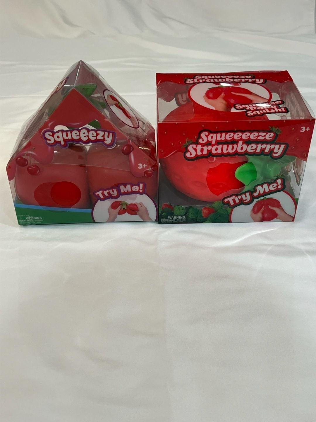 Sunny Days Entertainment Squeeezy Cherry and Strawberry Sensory Fidget Toys Set