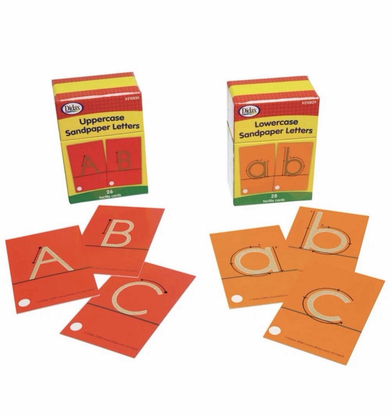 Didax Sandpaper Letter Set – Upper and Lowercase Letters 54 Pieces – SEALED