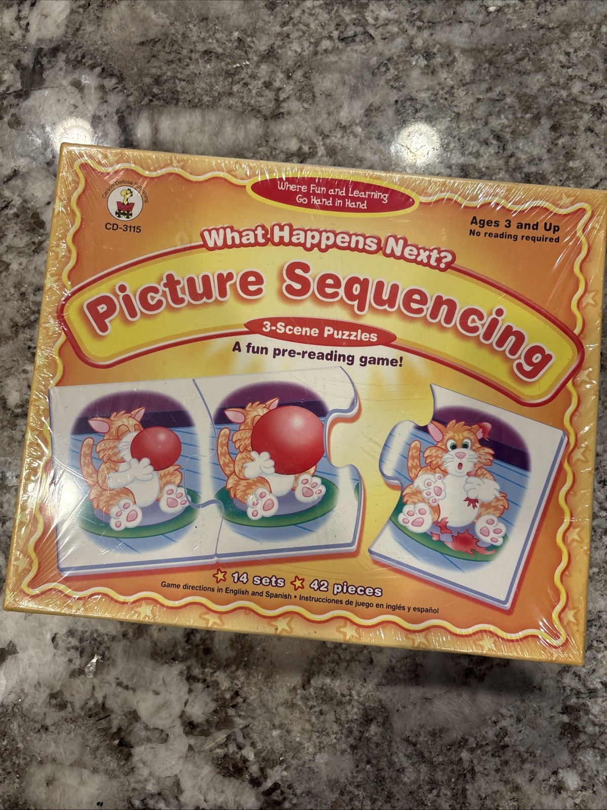 Carson Dellosa Education What Happens Next? Picture Sequencing Board Game