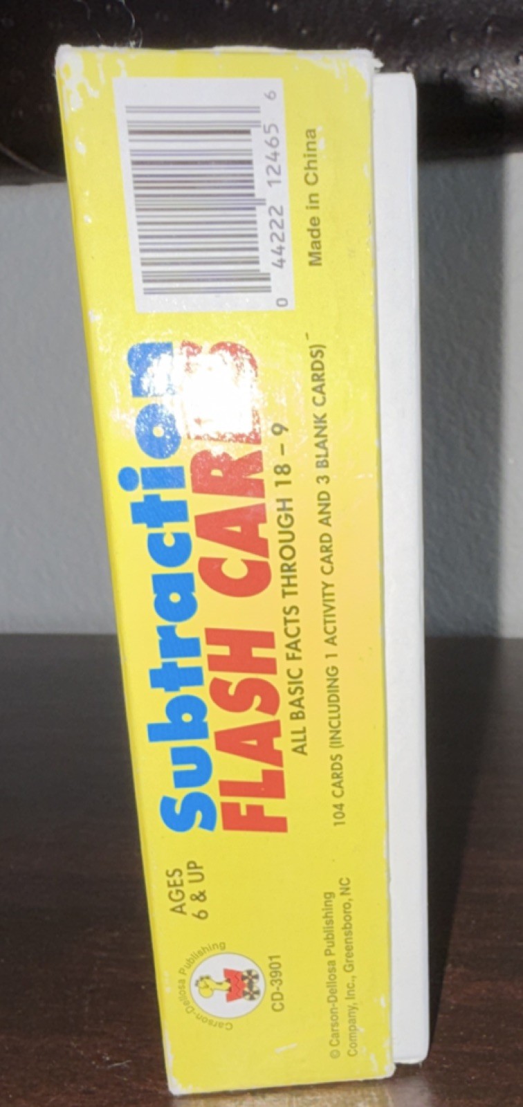 Carson Dellosa Publishing Subtraction Flash Cards Ages 6 & Up CD-3901