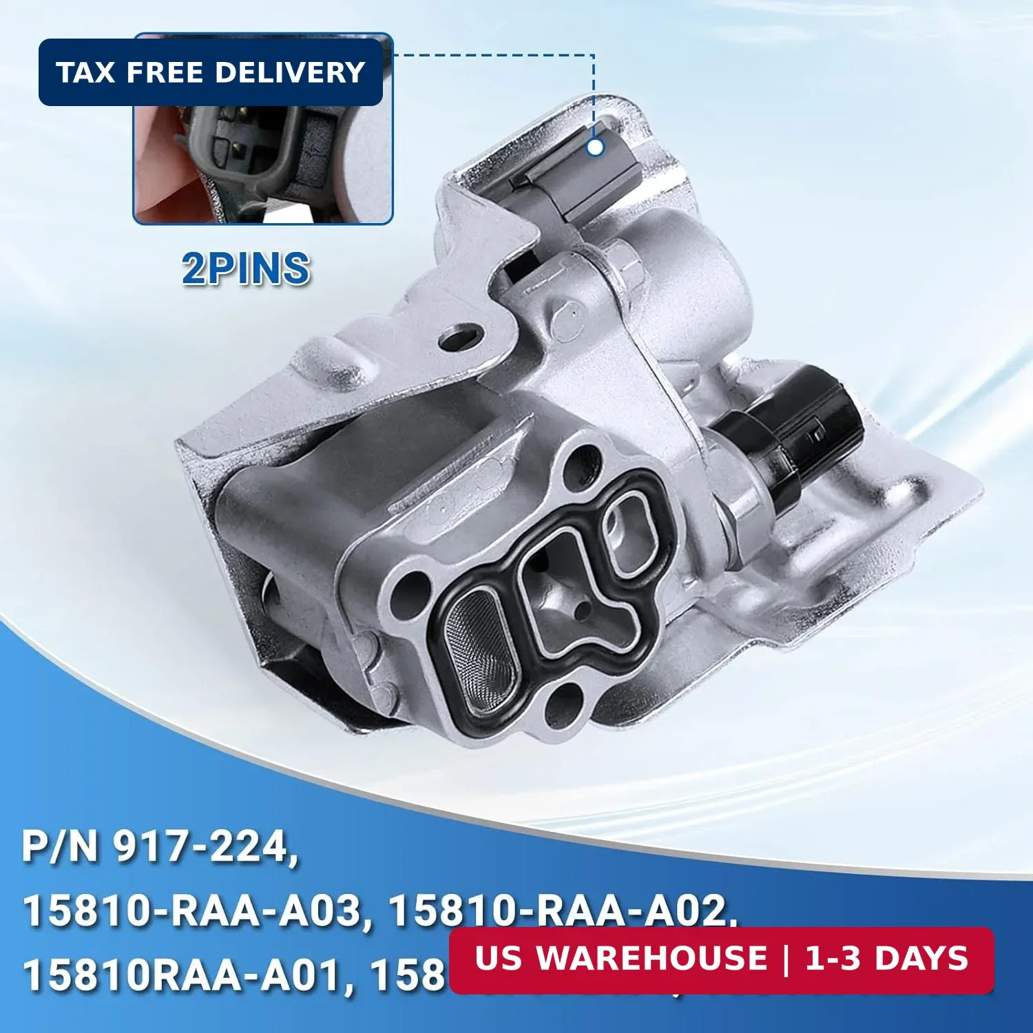 VTEC Solenoid with Oil Control Valve and Gasket Compatible with Honda Accord Acu