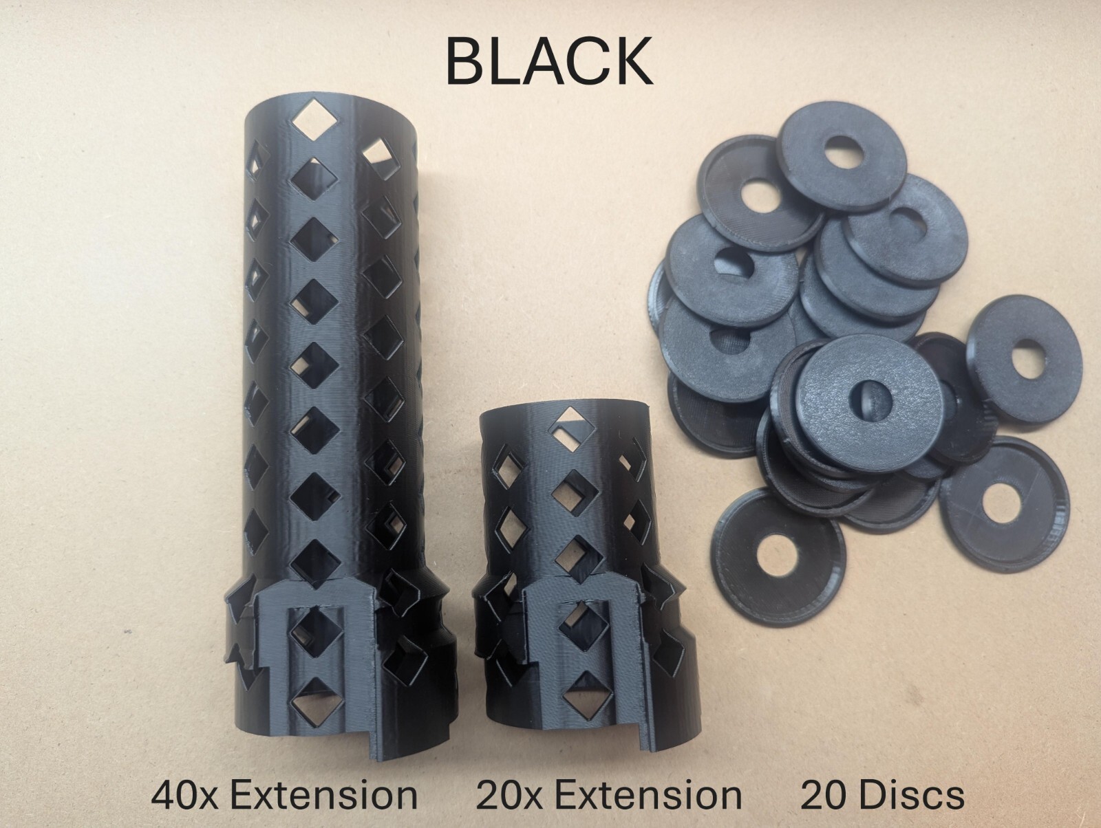 20 or 40 Disc Extension Tube and Discs for CrunchLabs Disc Launcher
