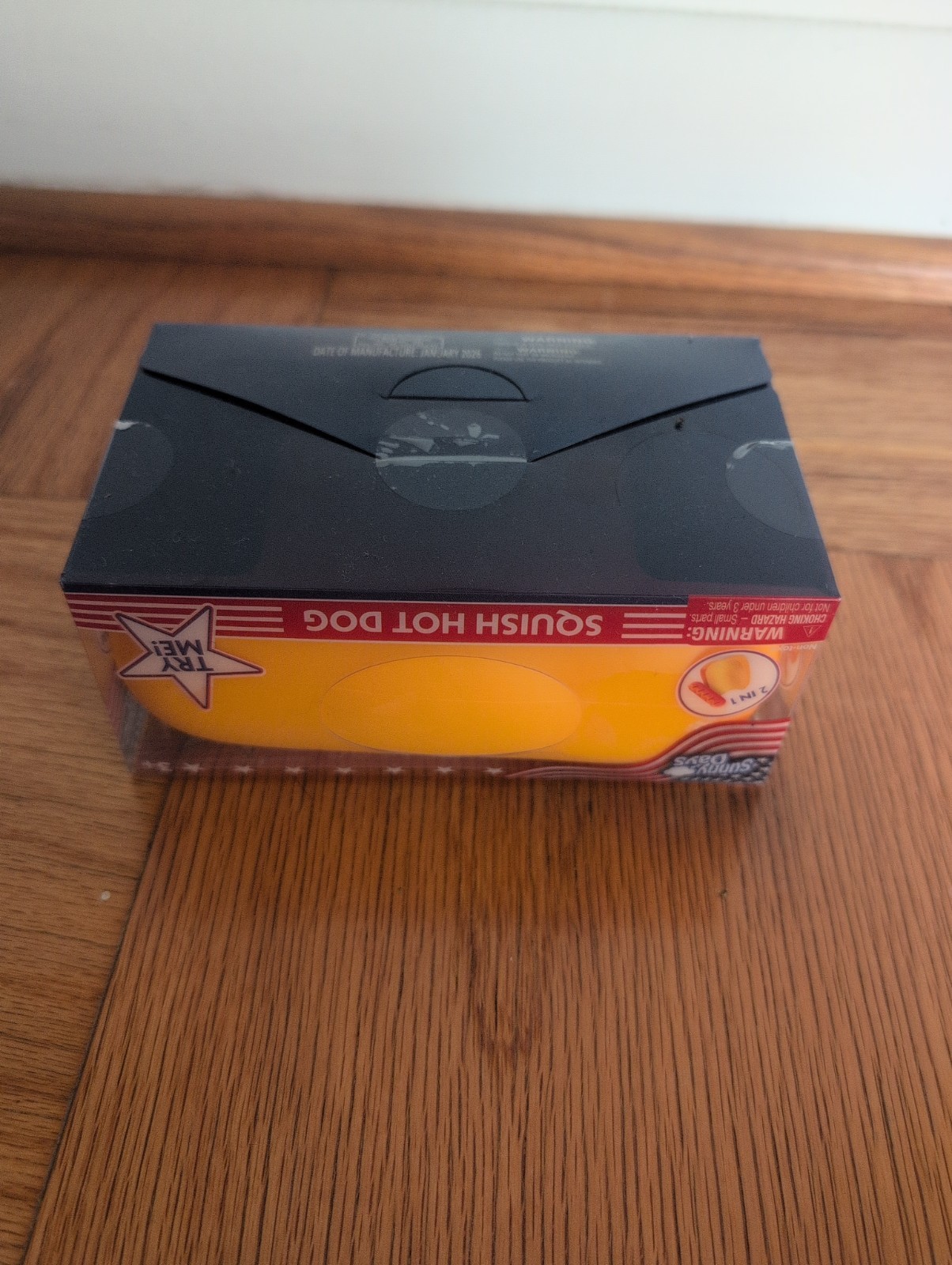 Squishy Hot Dog Squeezy Fidget Toy Sunny Days 2-in-1 Hotdog Stress Relief NEW