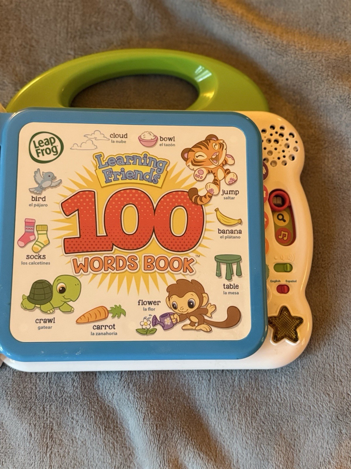 LeapFrog Learning Friends 100 Words Book Electronic Bilingual, Tested & Works