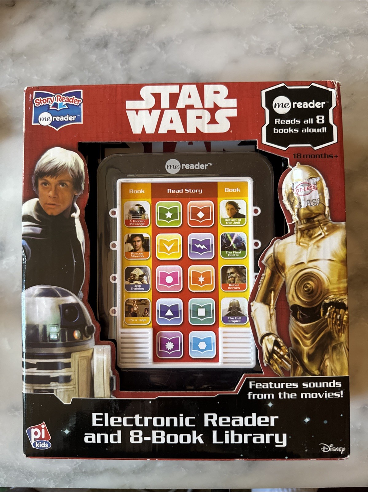 Star Wars Electronic Reader And 8 Book Library – NEW – 18 Months And Up