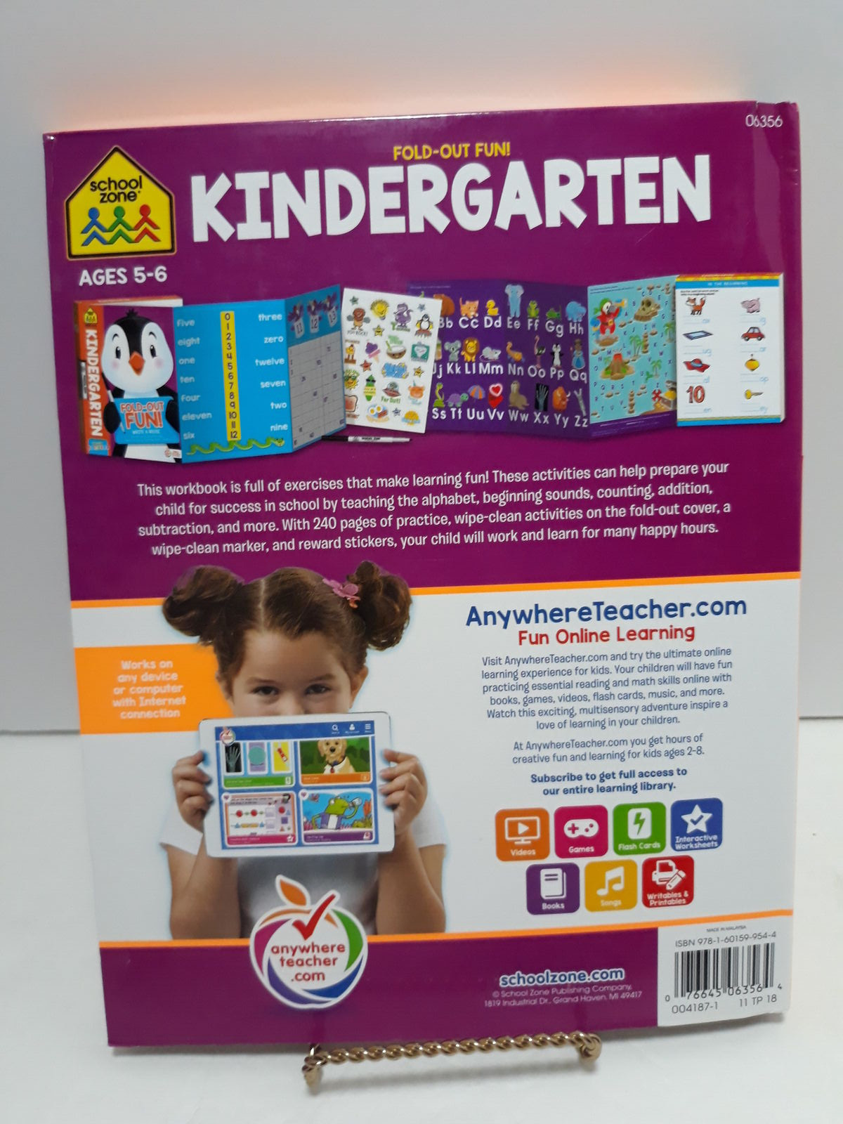 School Zone: Fold Out Fun-Kindergarten (Ages 5-6) 240 pgs.