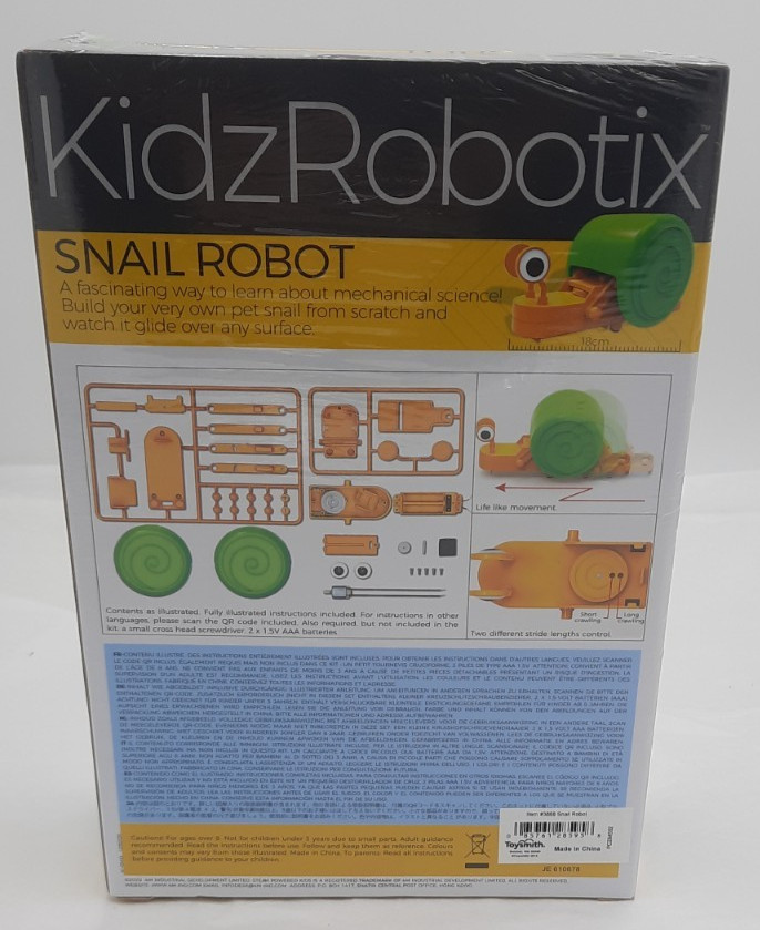 4M KidzRobotix Motorized SNAIL ROBOT Kit Ages 8+ SEALED 2020
