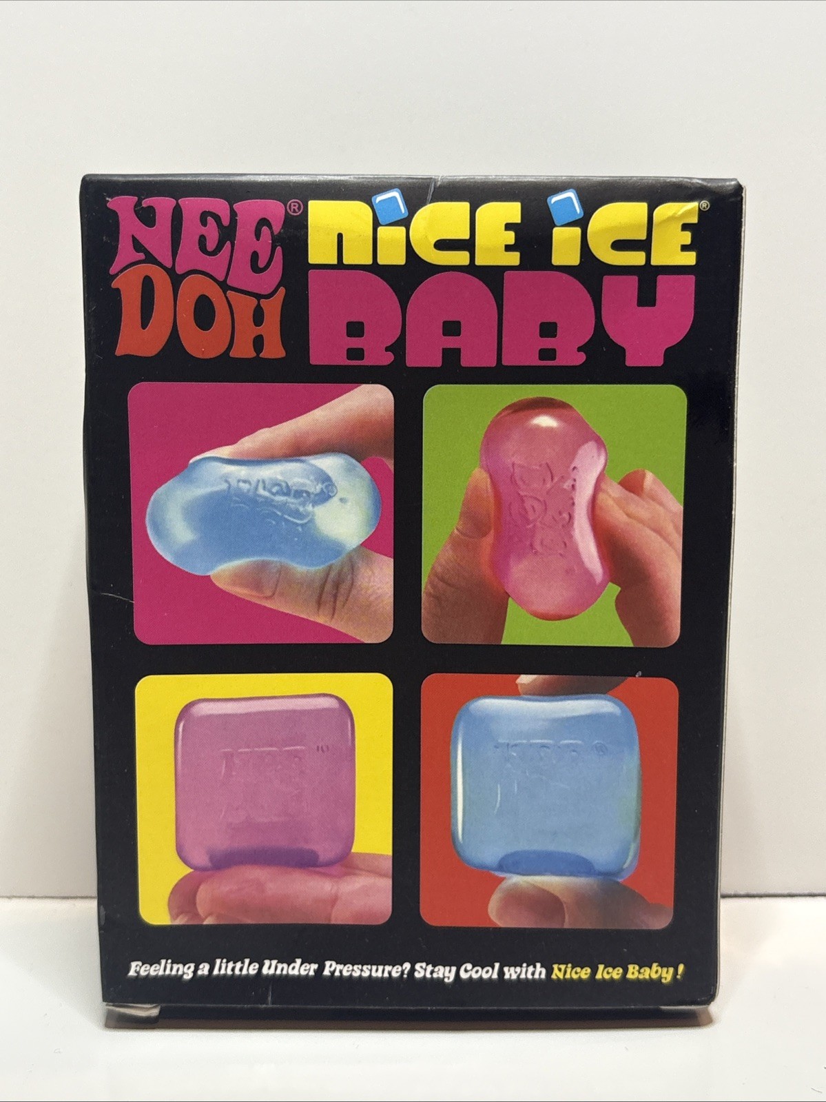 NeeDoh Nice Ice Baby 4 pack, Set of Four Nee Doh Mini Nice Cube Pink Blue Purple
