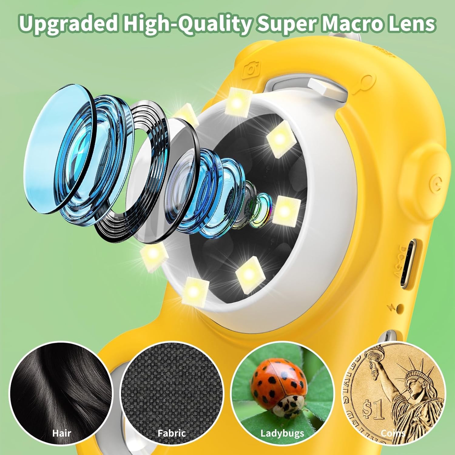 Microscope for Kids Handheld Mini Portable Digital Rechargeable 1000X Boy Girls