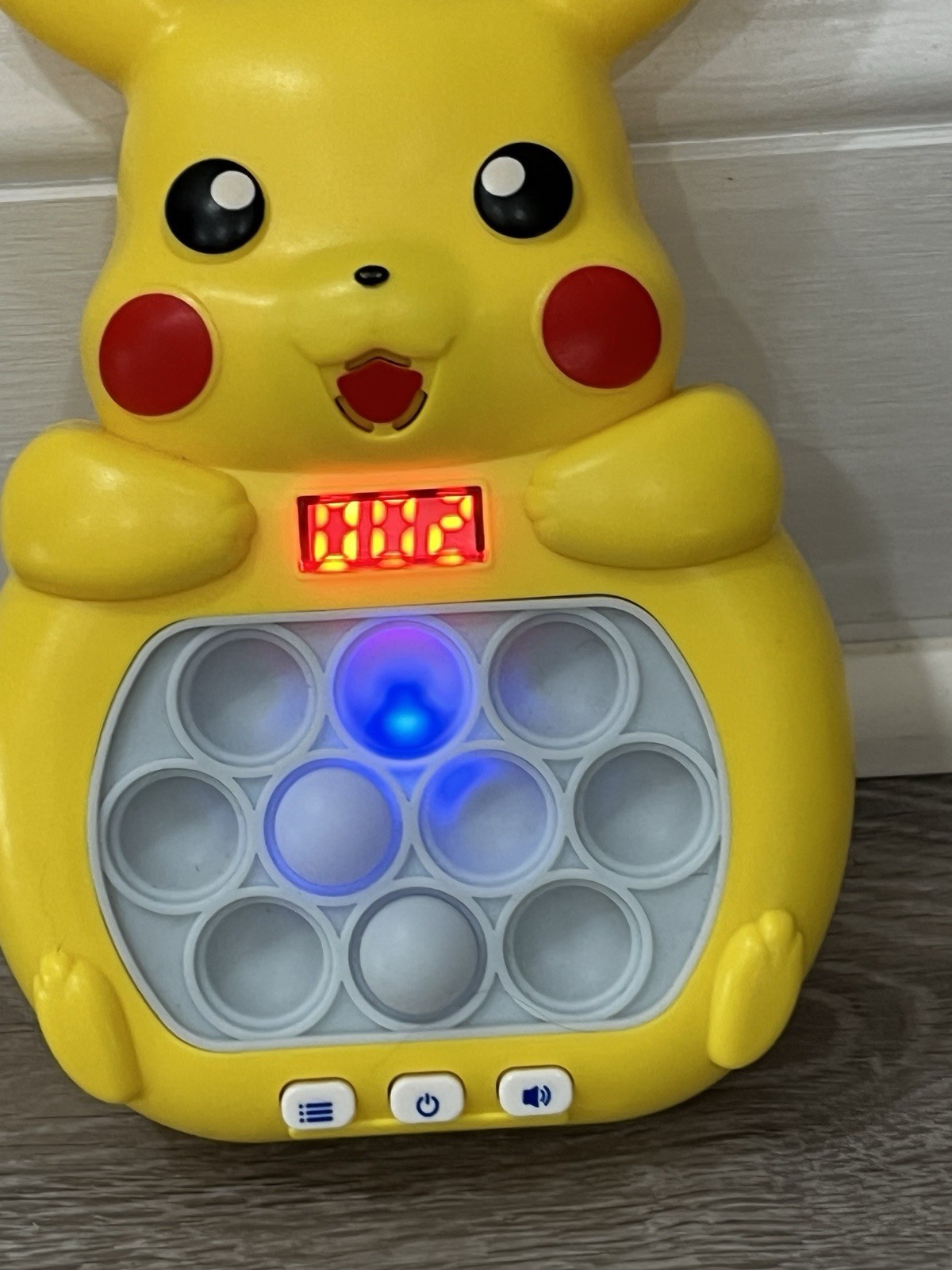 Pikachu Pop Push it Game Controller Sensory Fidget Toy Electronic Pokémon Works