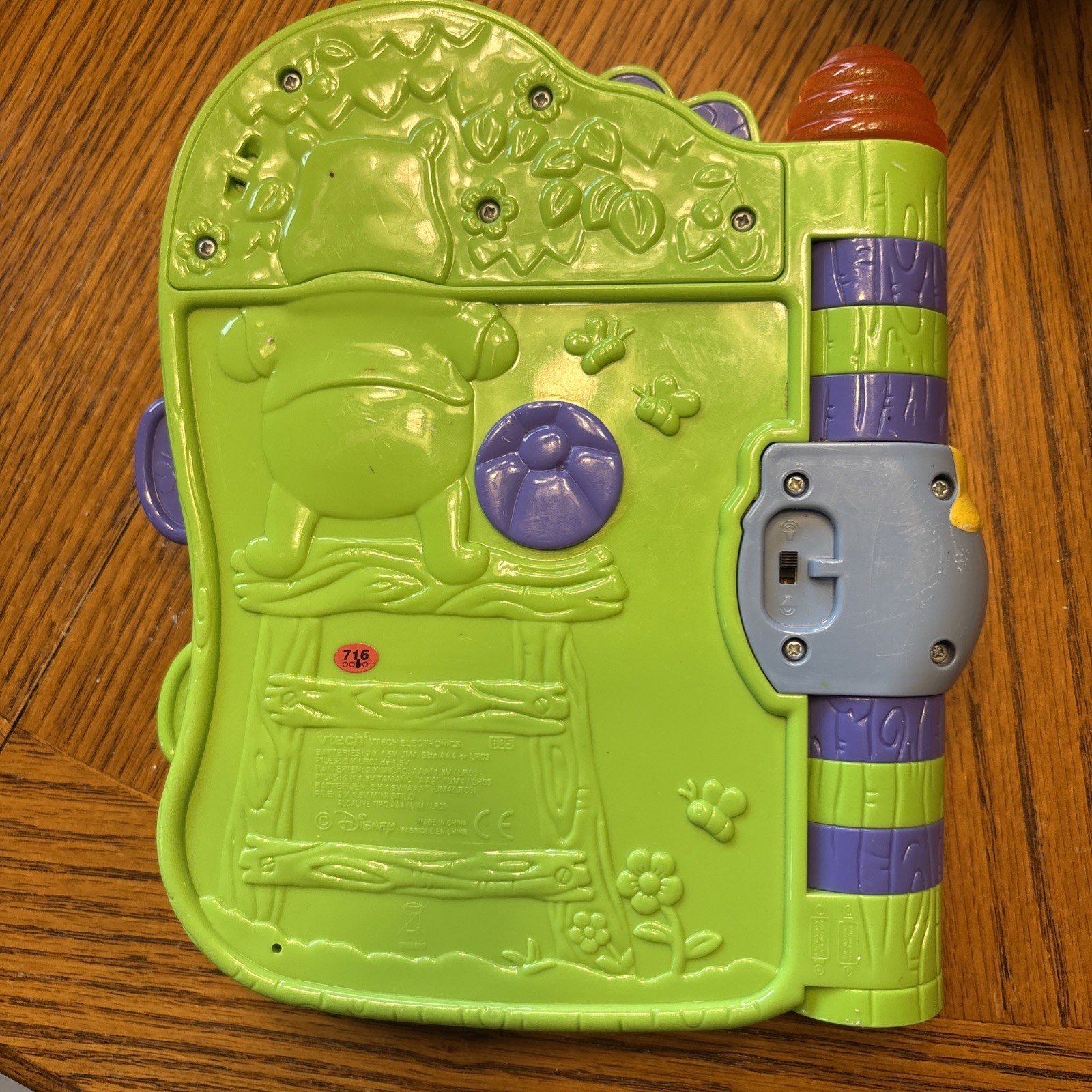 VTech Disney Winnie The Pooh Slide N Learn Storybook Electronic TESTED & WORKS!!