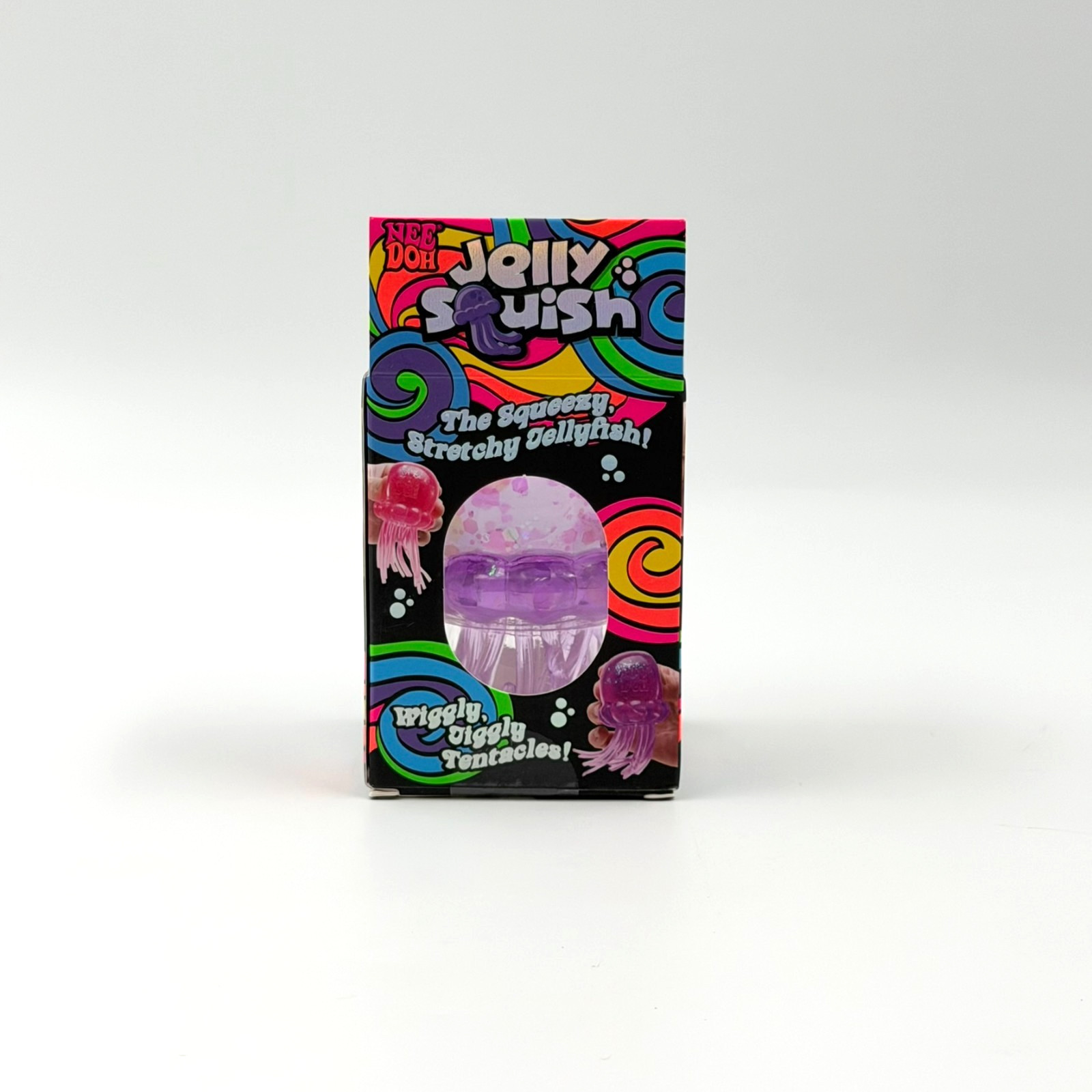 NeeDoh Pink JELLY SQUISH Sparkle Jellyfish Squishy Nee Doh Authentic Purple