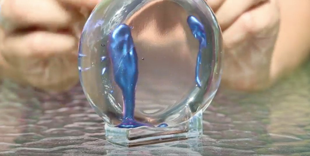Colorful Ferrofluid in a Bottle (Blue)