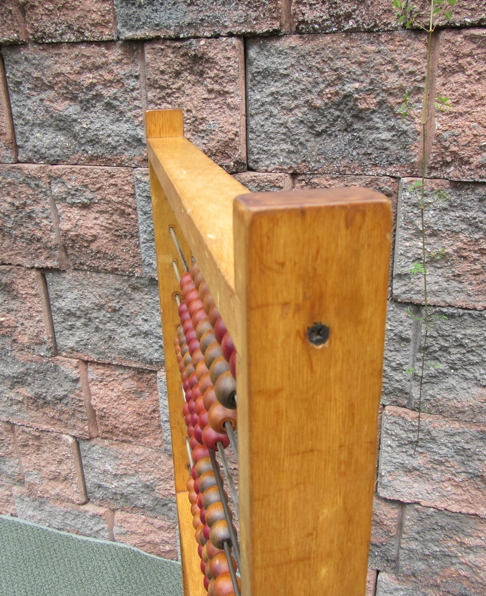 Vintage Springfield Education School Teacher Math Mathematics Wood Floor Abacus