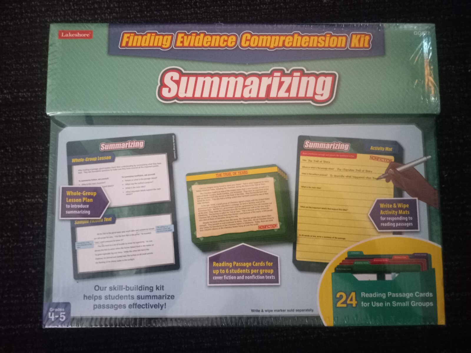 Lakeshore Finding Evidence Home School Kit Summarizing Grades 4-5 NEW SEALED