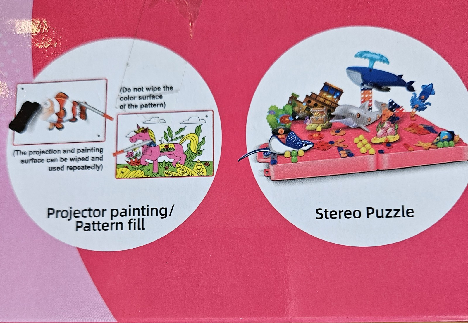 Kid’s 5 in 1 Drawing Projector Fun Graffiti Painting Screw Puzzle