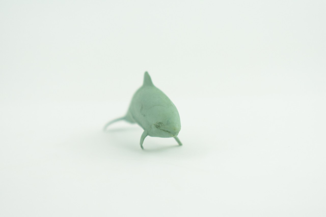 Green Orca Toy, Killer Whale, Realistic Rubber, Model, Gift, 2 Inches CWG54 B197
