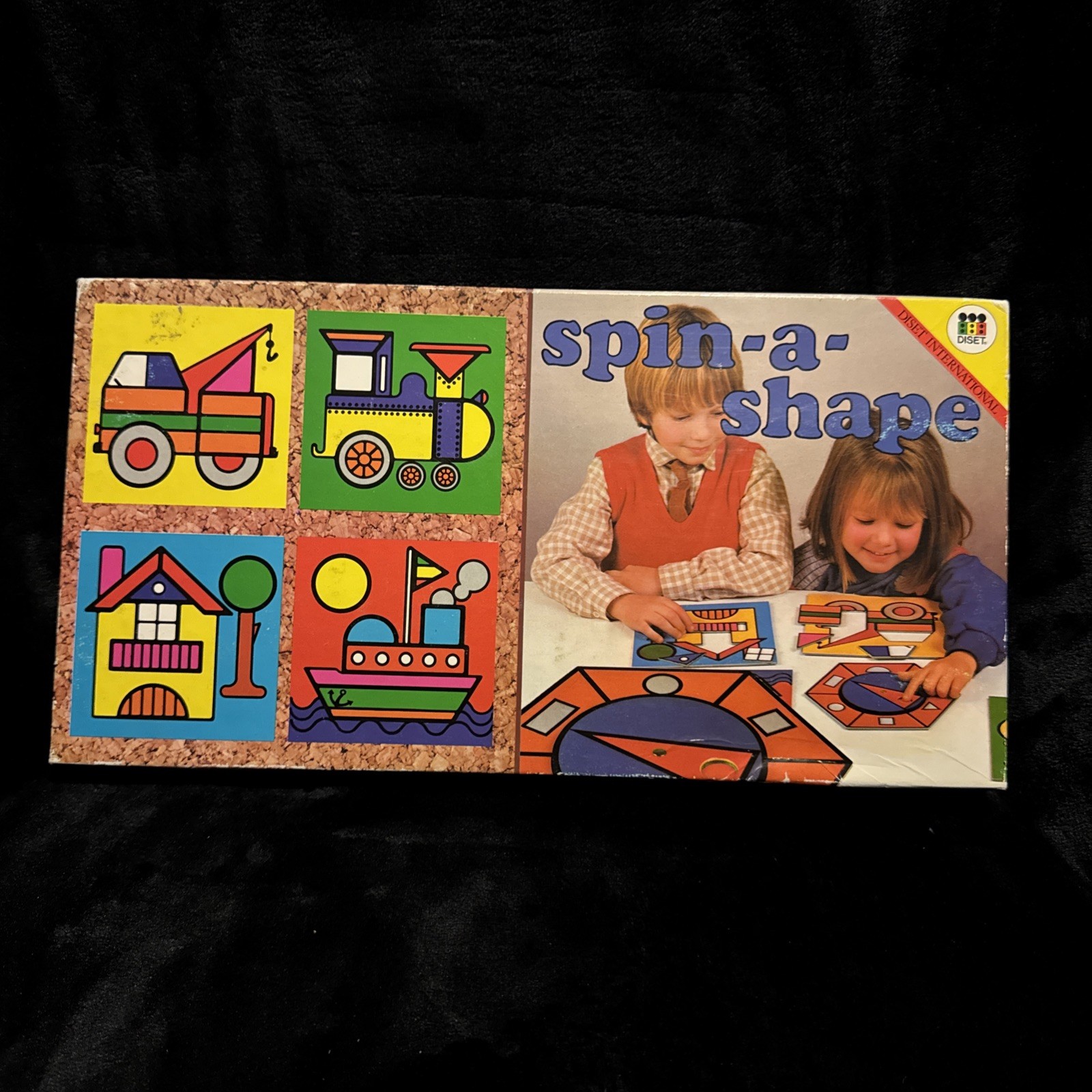 Vintage 1970s Spin-A-Shape Puzzle Shapes Learning Game Spain by Diset #8600