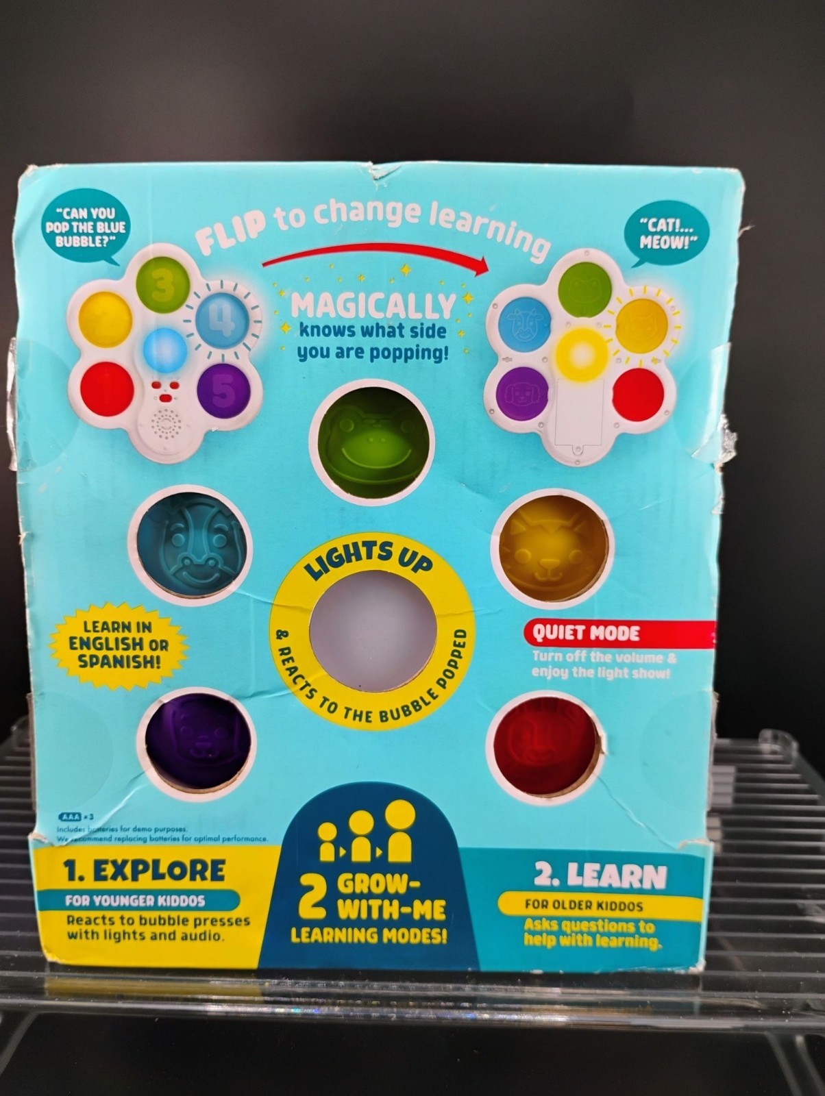 Pop It! & Learn Sensory Toy Ages 6 Months-2 Years Interactive