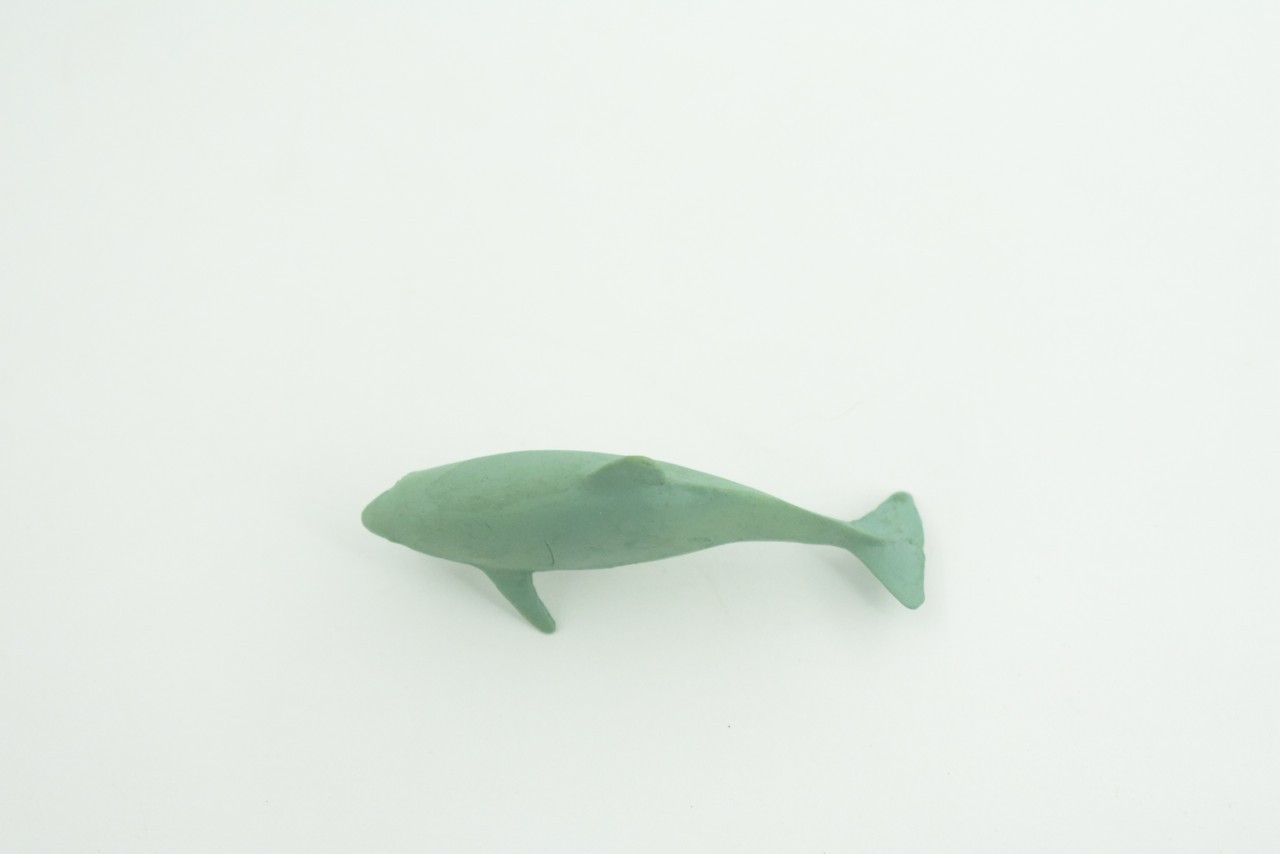 Green Orca Toy, Killer Whale, Realistic Rubber, Model, Gift, 2 Inches CWG54 B197